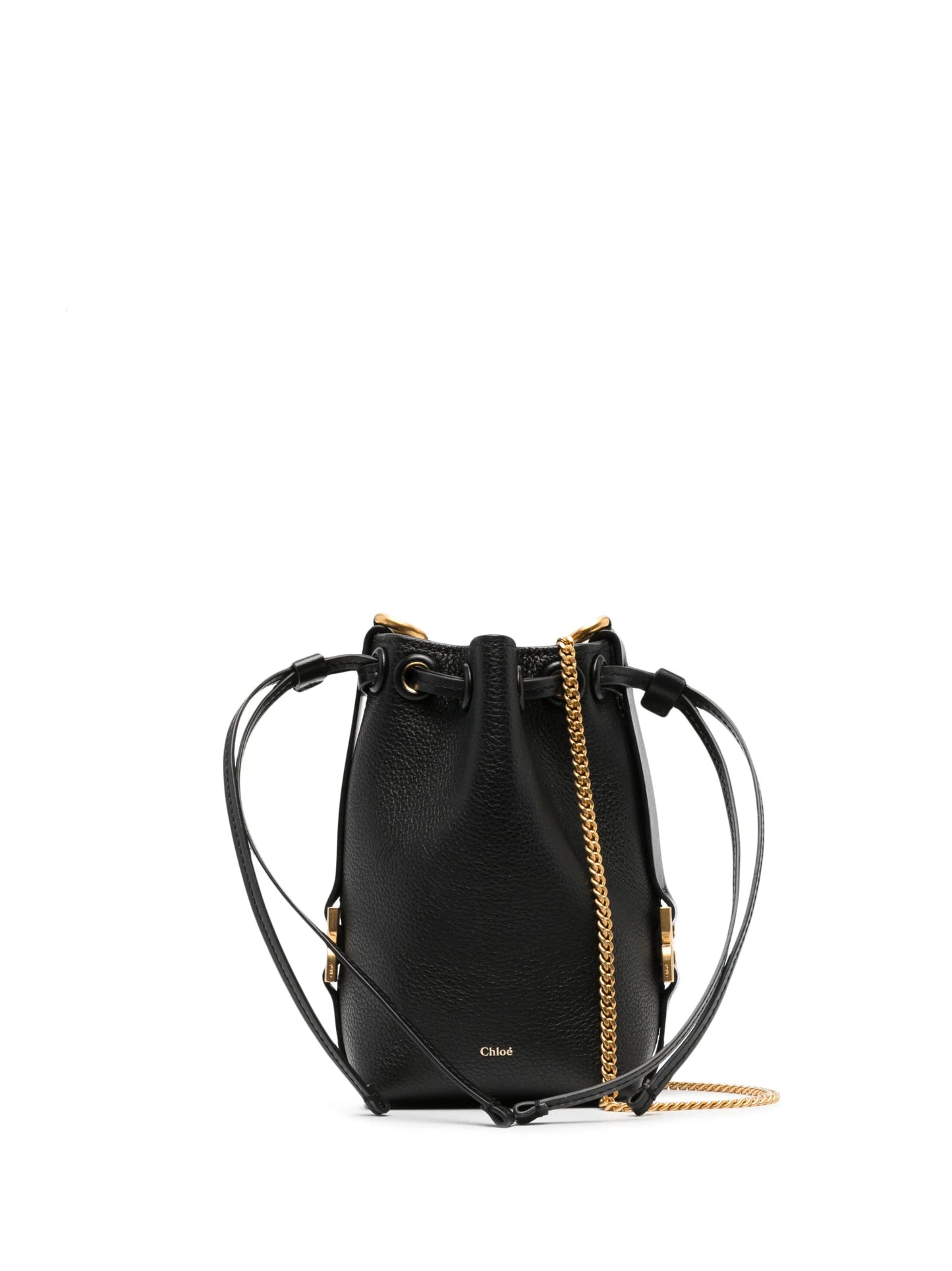 micro Marcie leather bucket bag