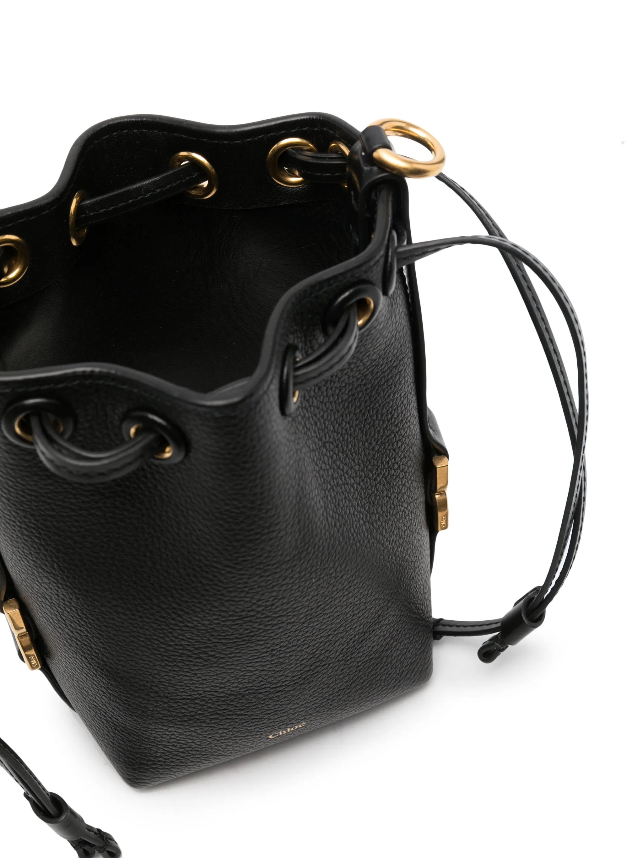 micro Marcie leather bucket bag