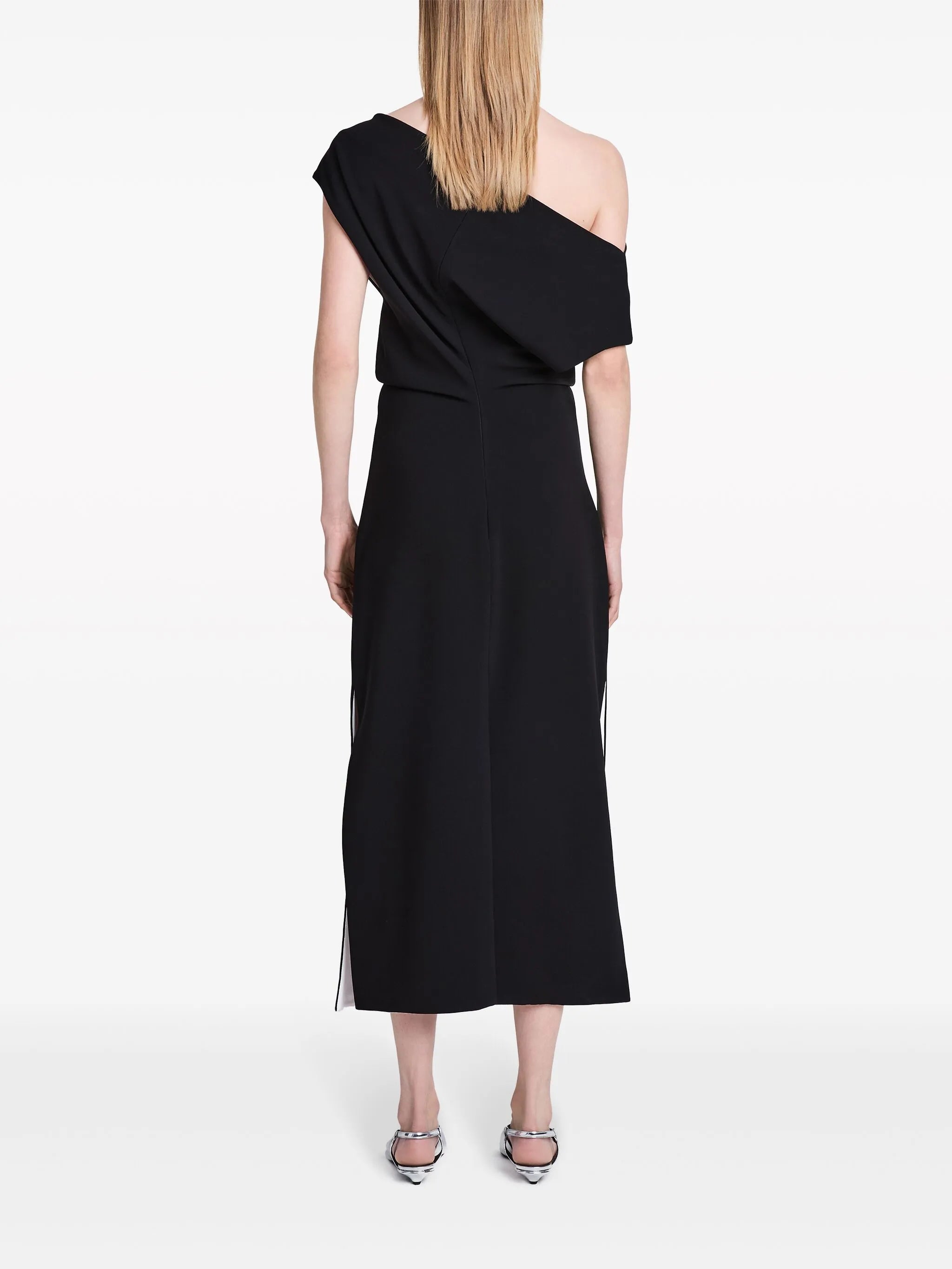 Rosa cowl-neck crepe maxi dress