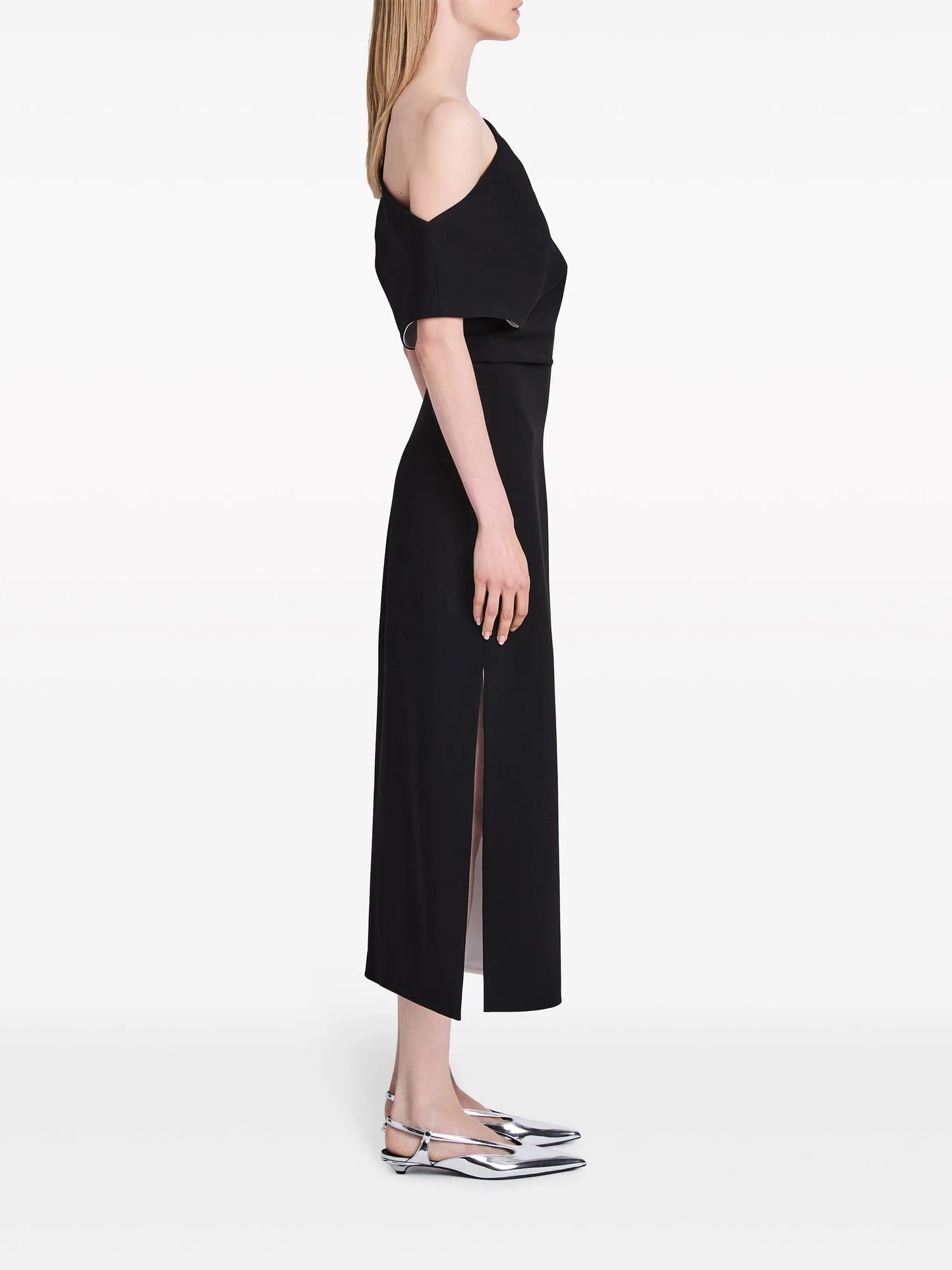 Rosa cowl-neck crepe maxi dress