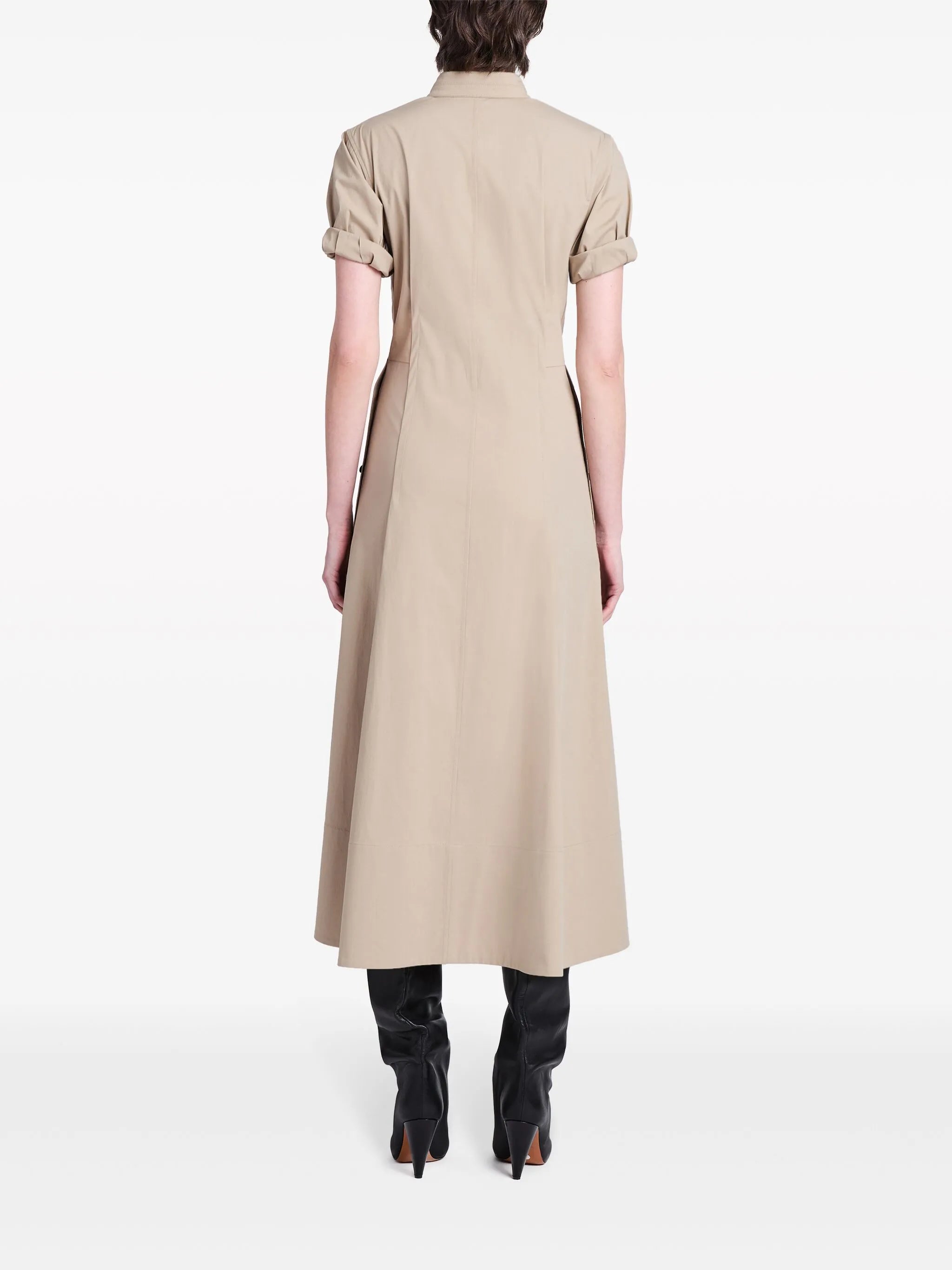 Tracey buttoned-slits midi dress