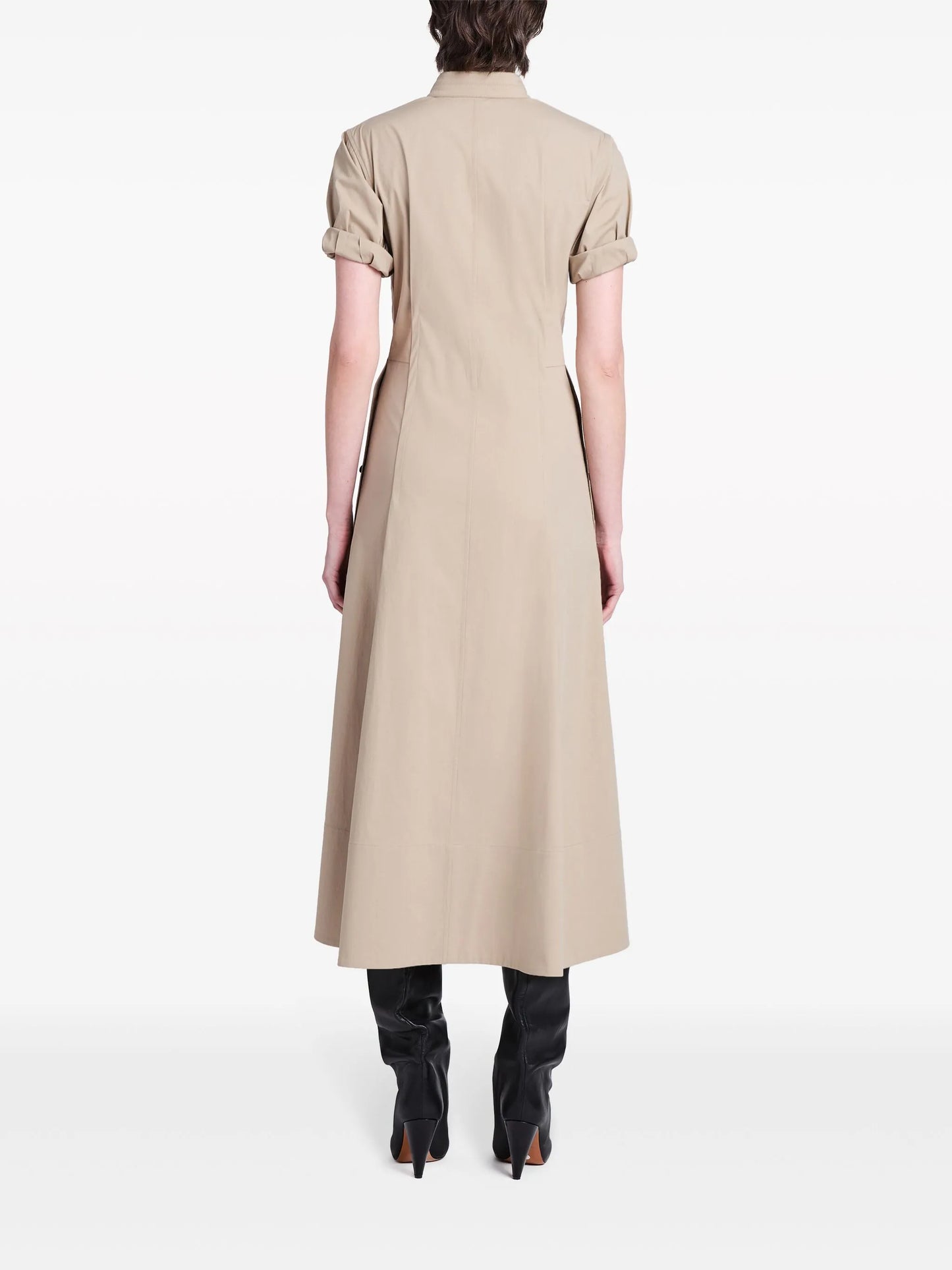 Tracey buttoned-slits midi dress