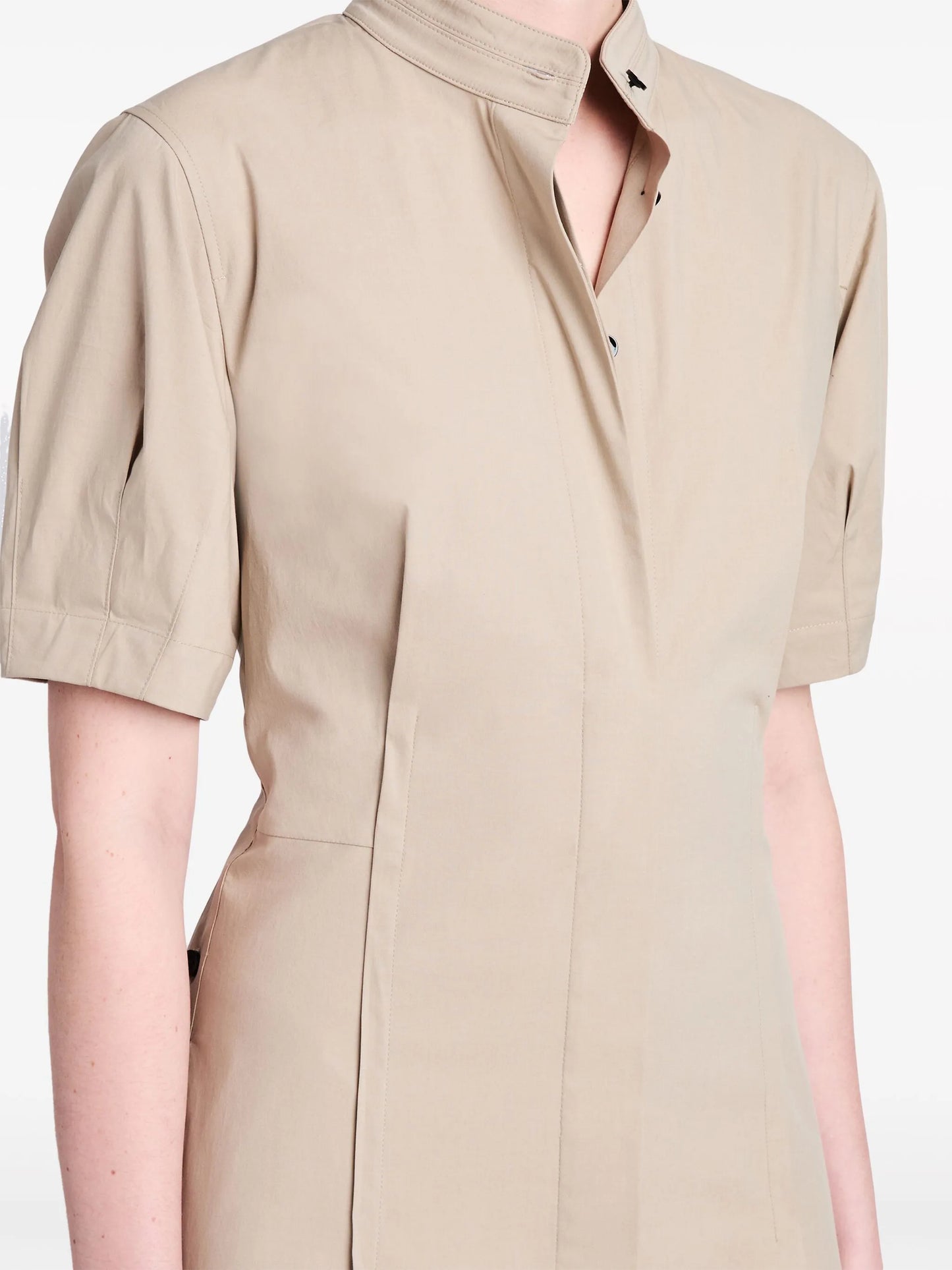 Tracey buttoned-slits midi dress