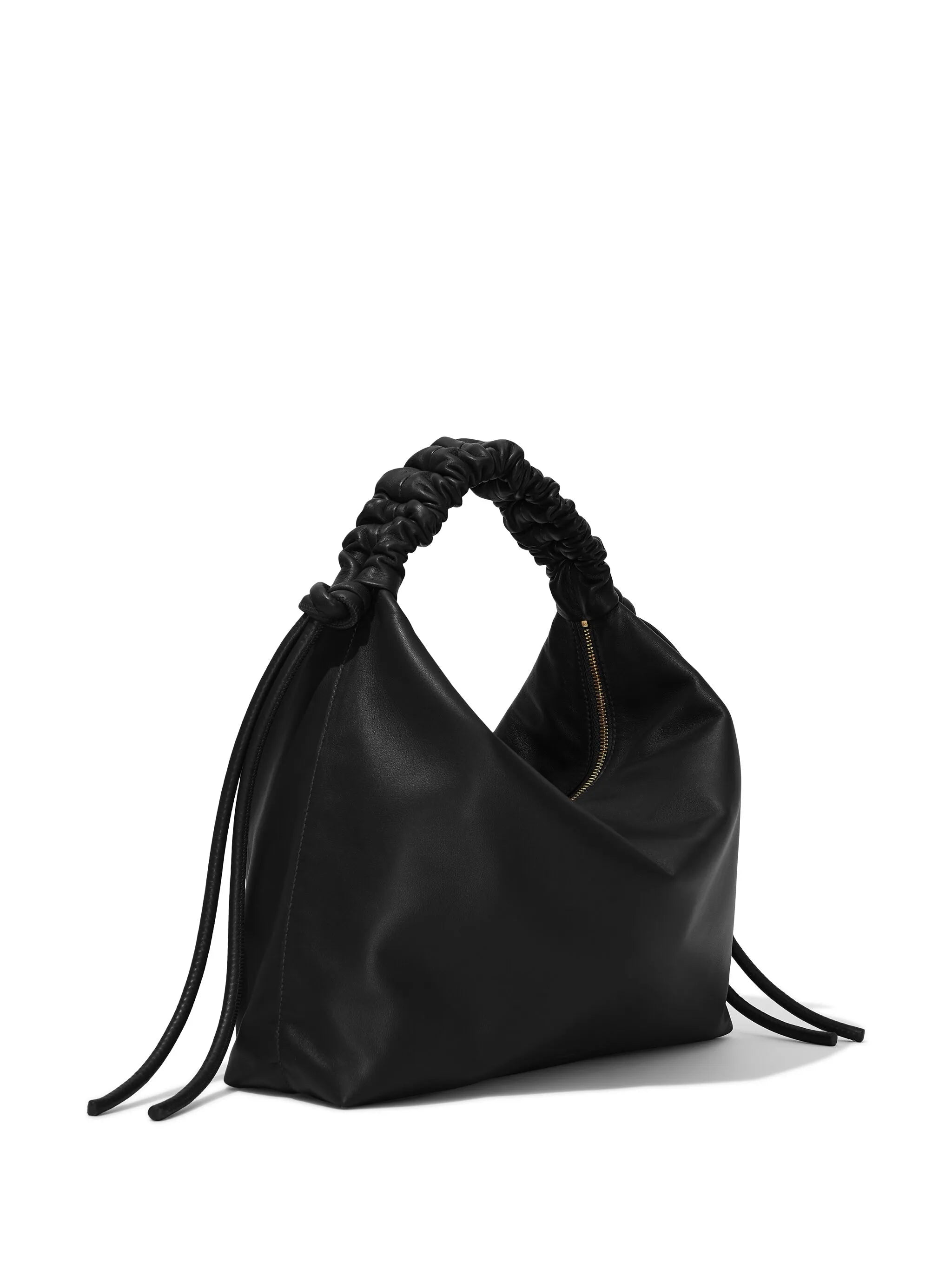 medium Drawstring leather shoulder bag