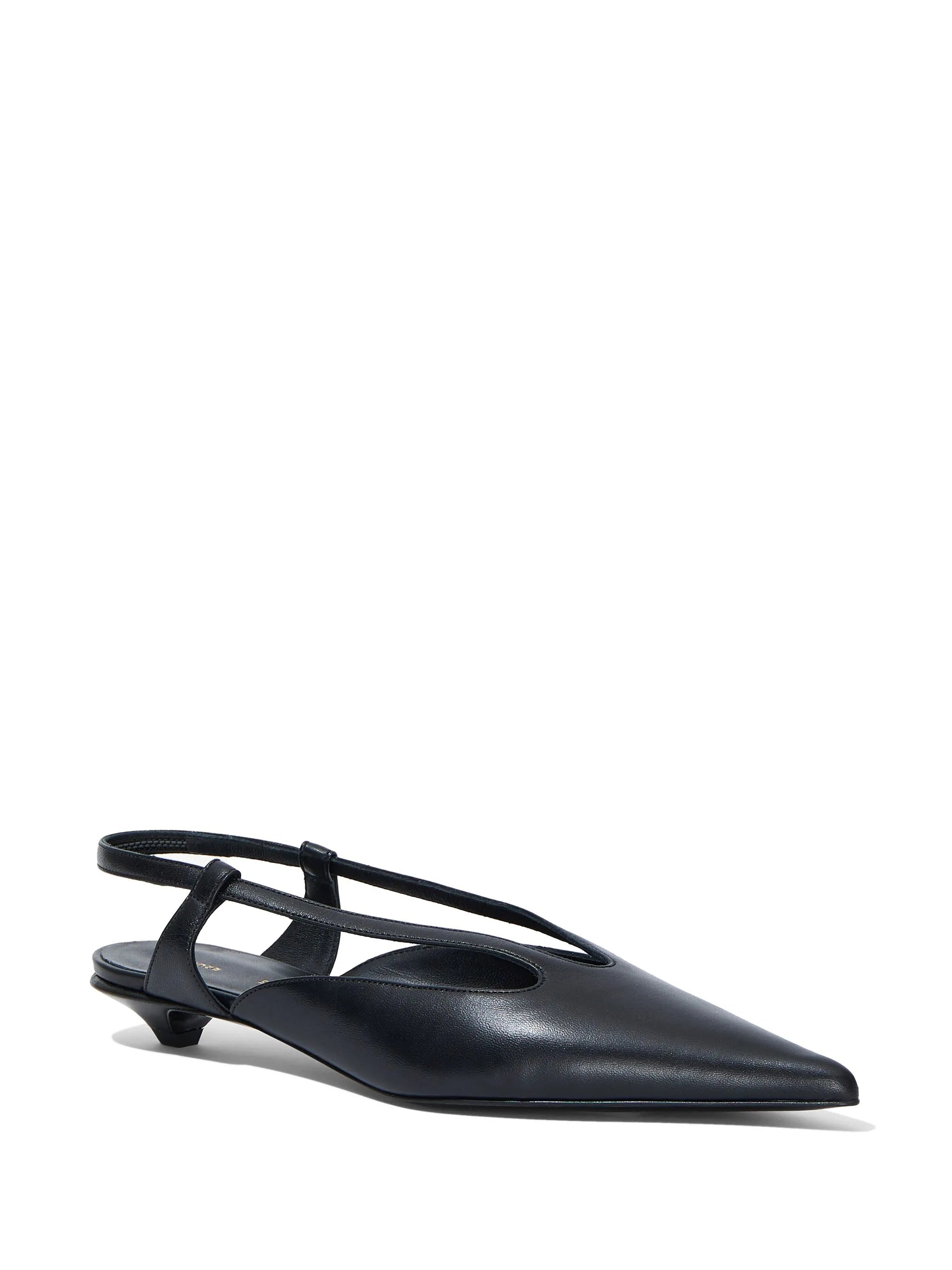 pointed-toe slingback pumps