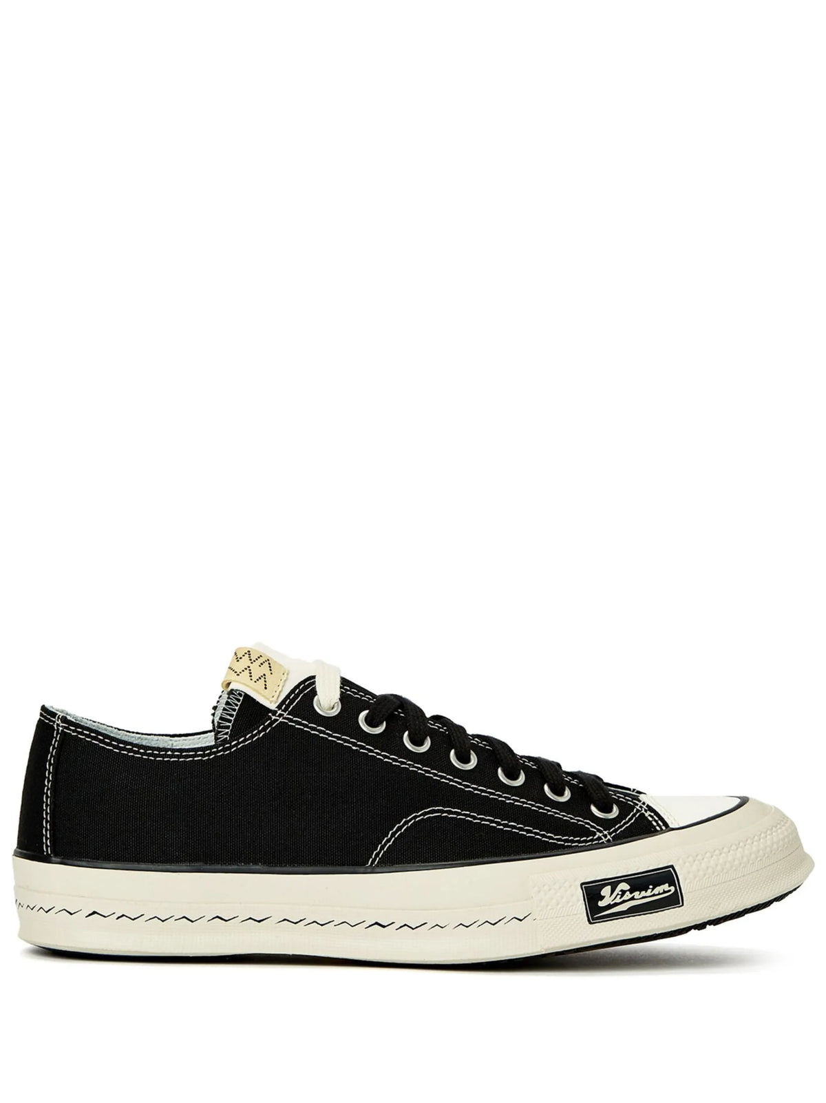 logo-patch leather low-top sneakers