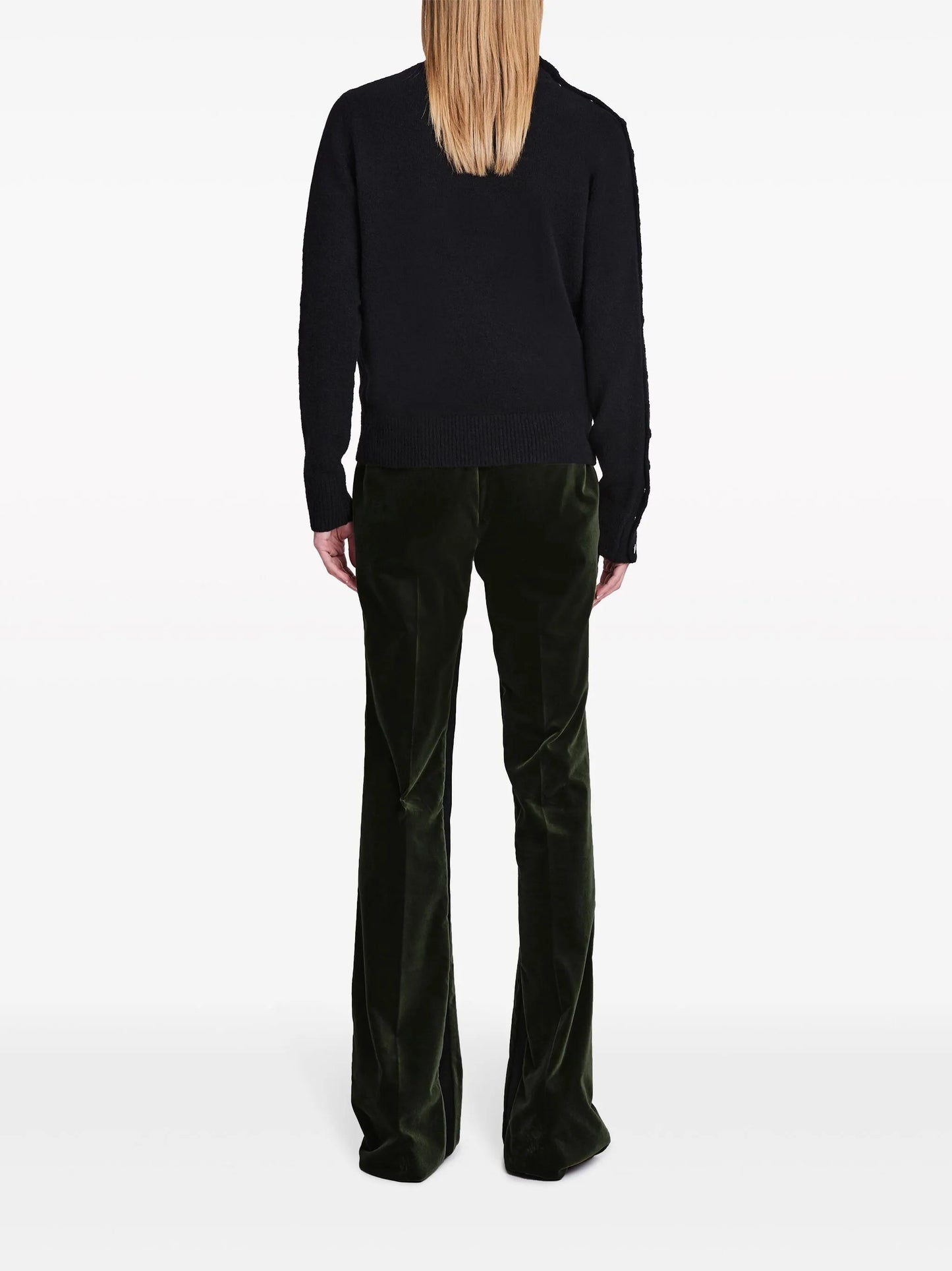 roll-neck press-stud jumper