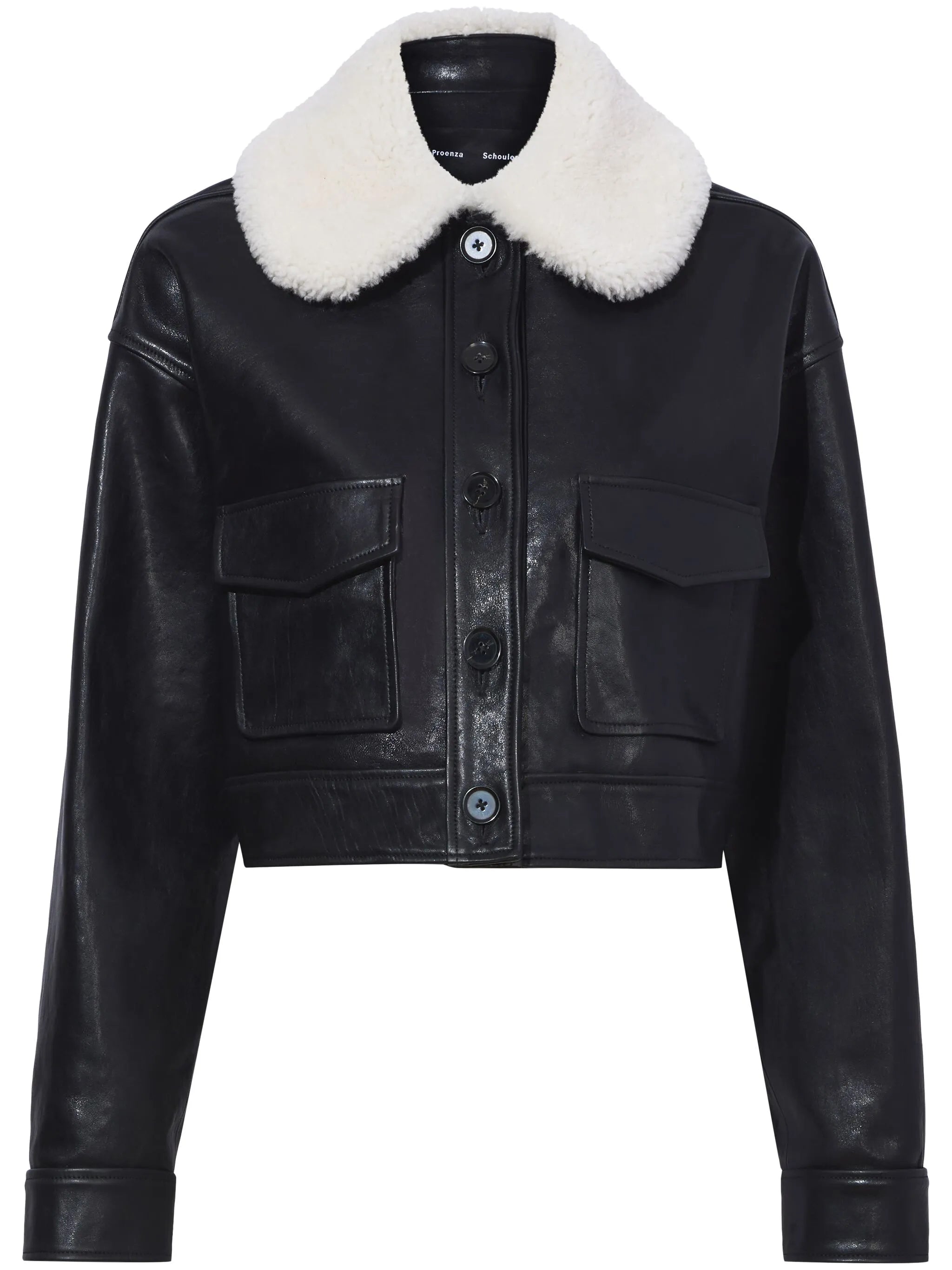 Judd shearling-collar leather jacket