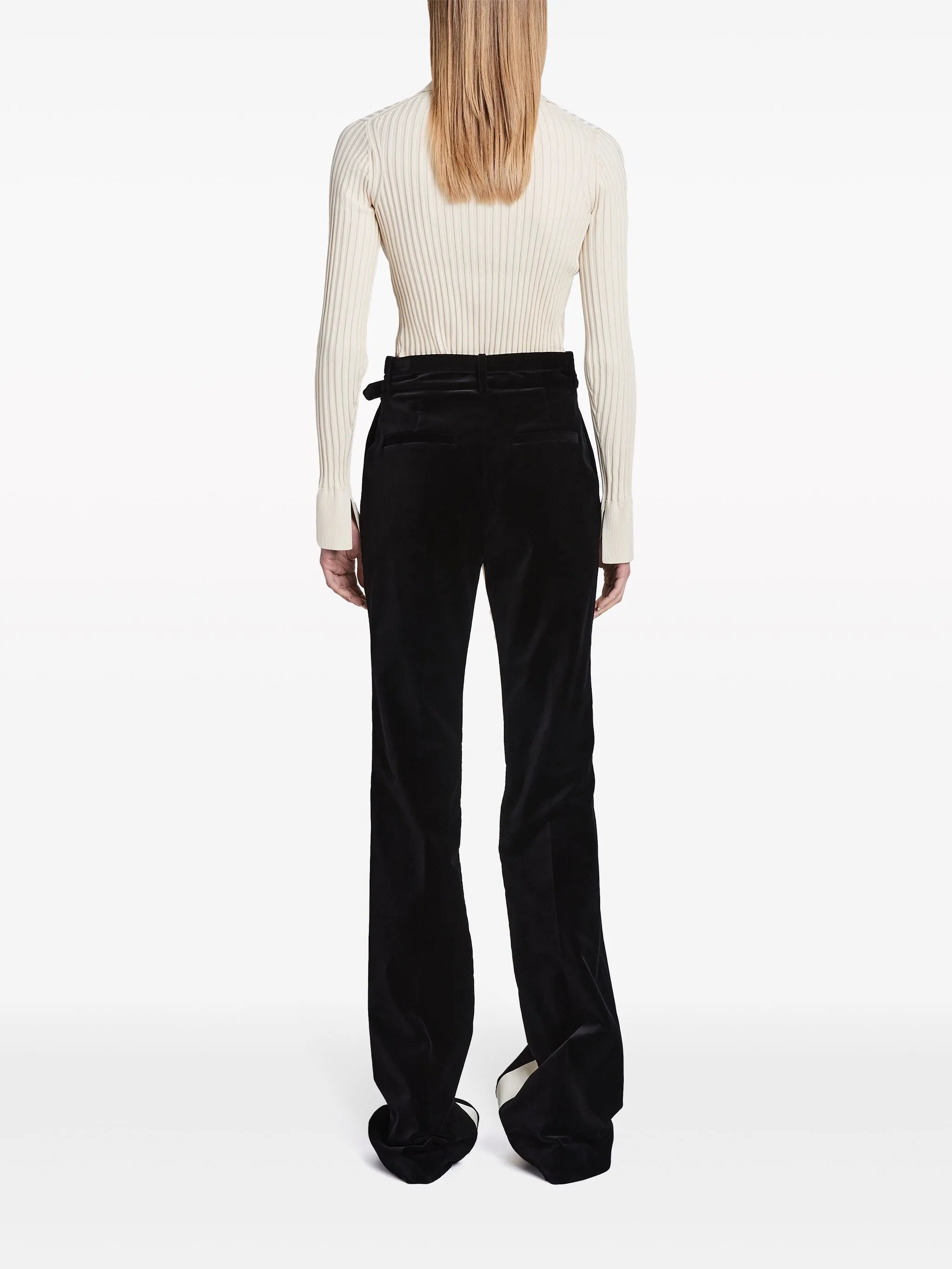 button-up ribbed top