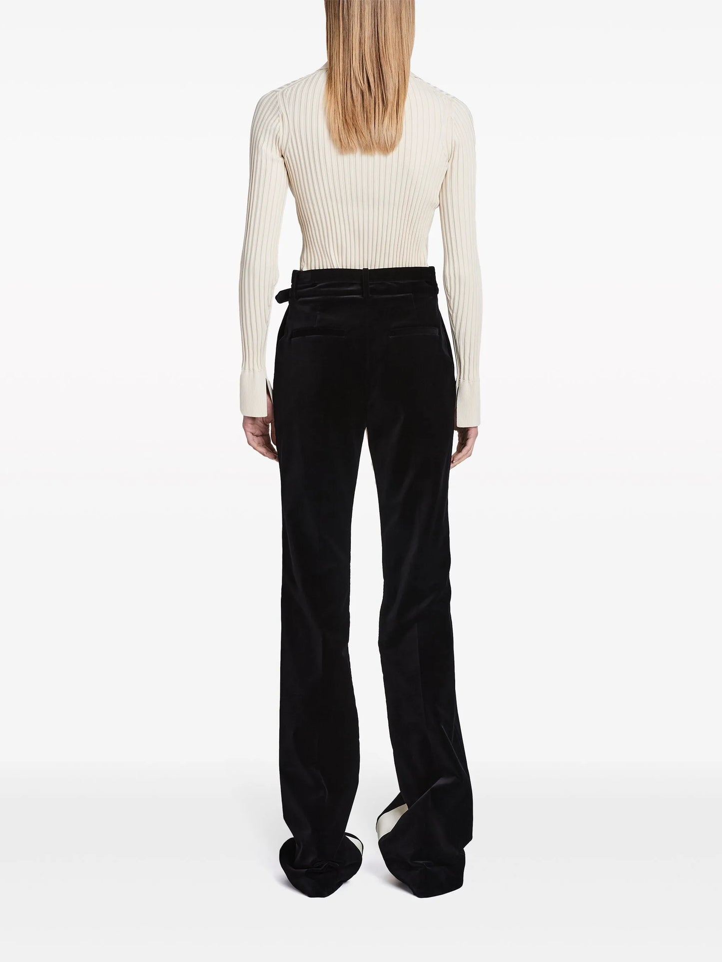 button-up ribbed top