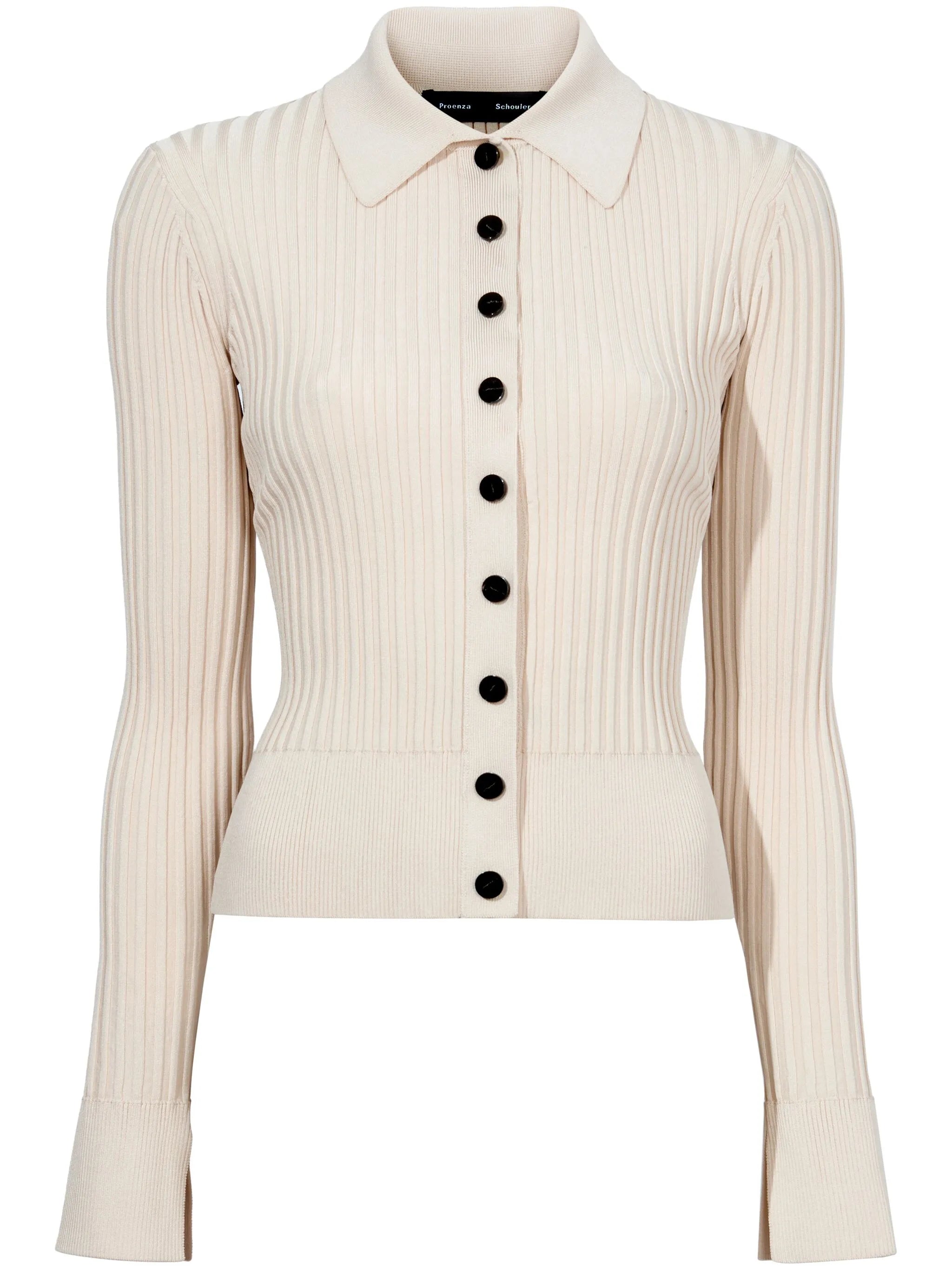 button-up ribbed top