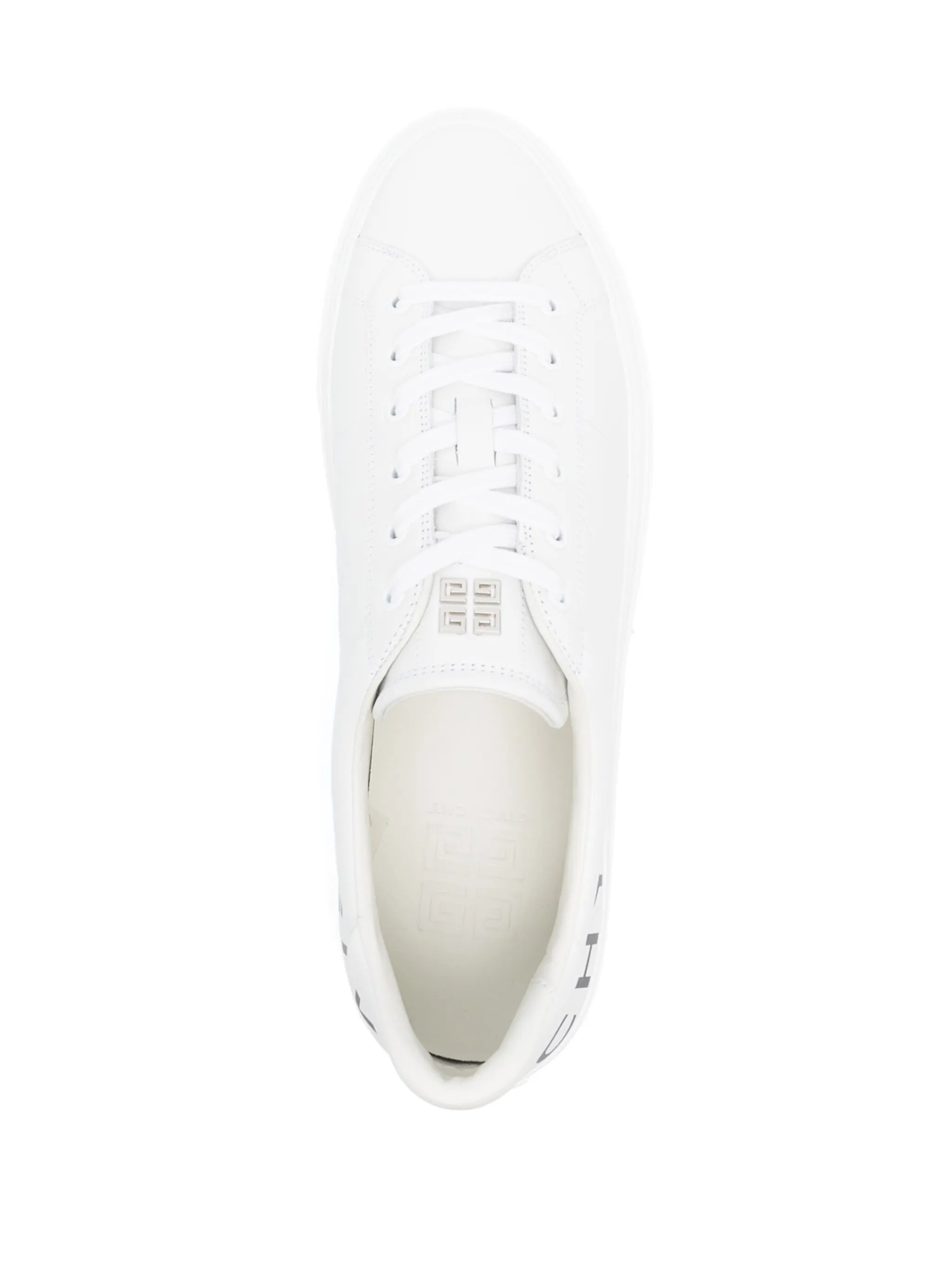 logo-print leather sneakers