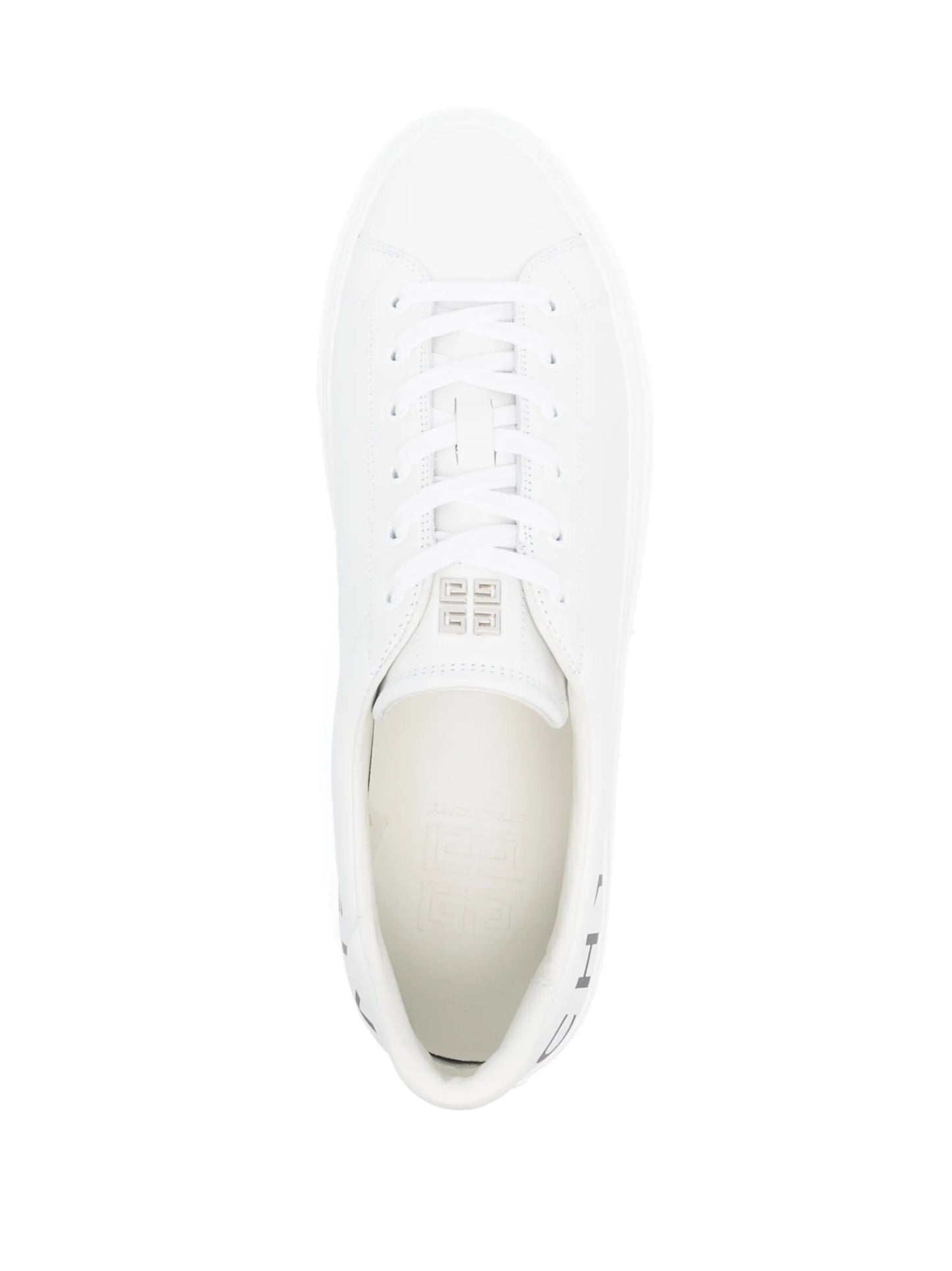 logo-print leather sneakers