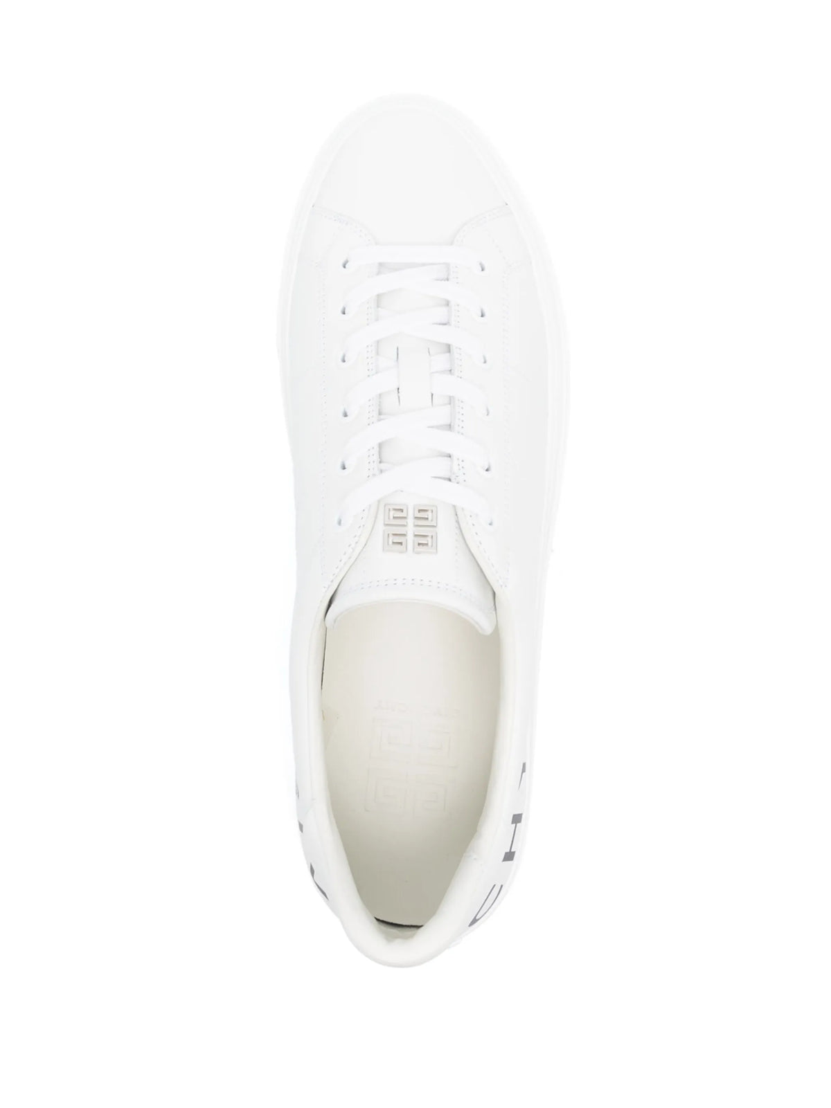 logo-print leather sneakers