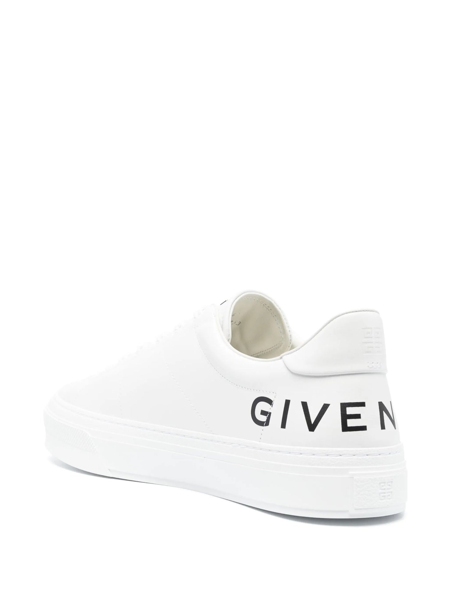 logo-print leather sneakers