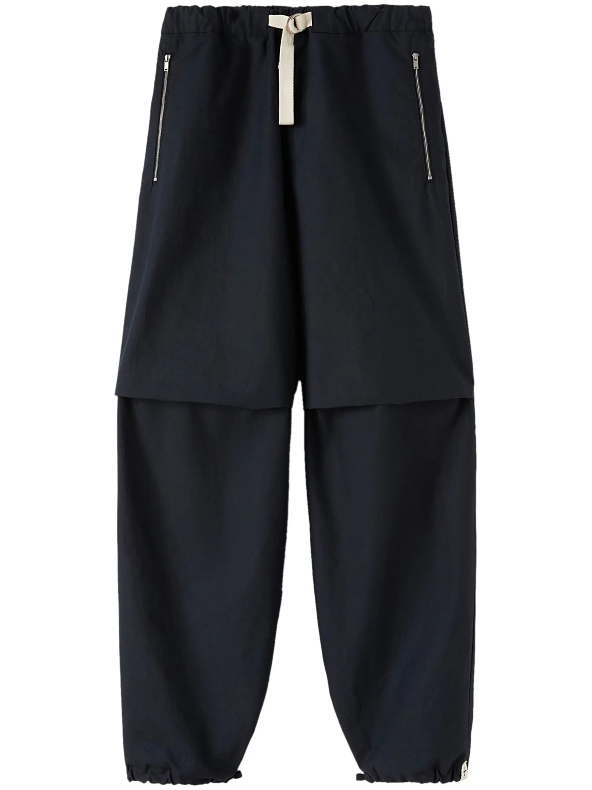 panelled-design tapered-leg trousers
