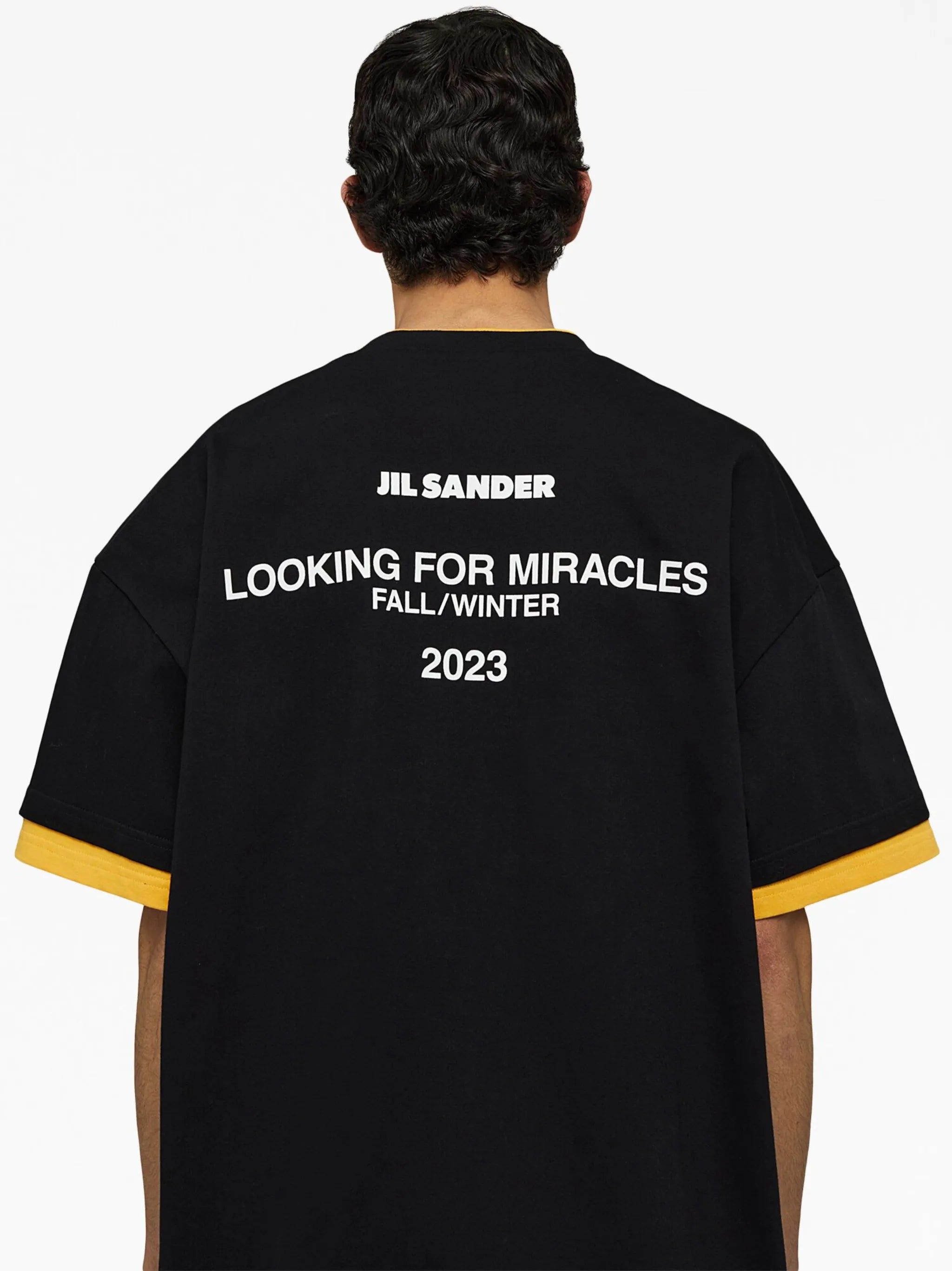 logo-print two-tone T-shirt