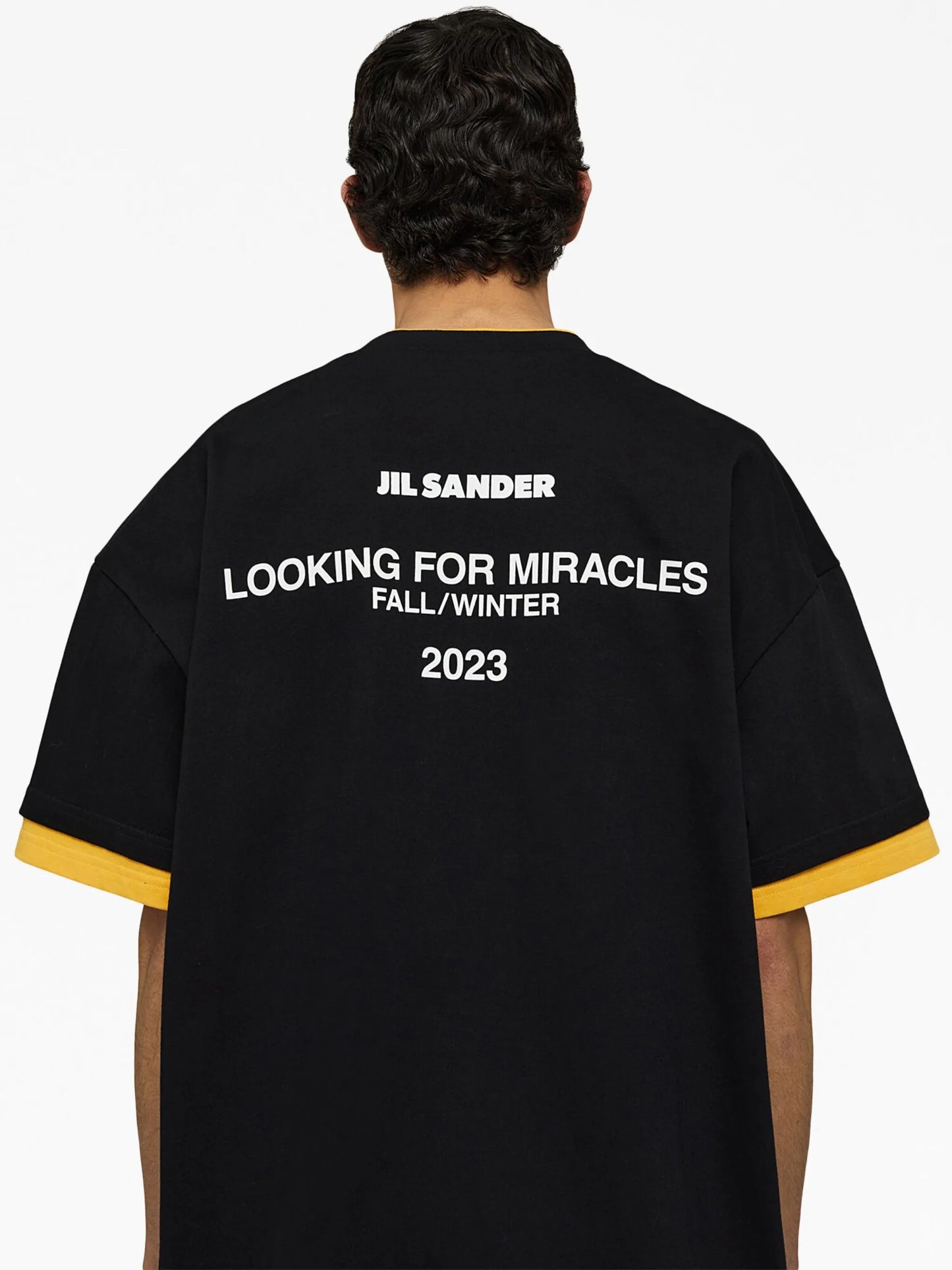 logo-print two-tone T-shirt