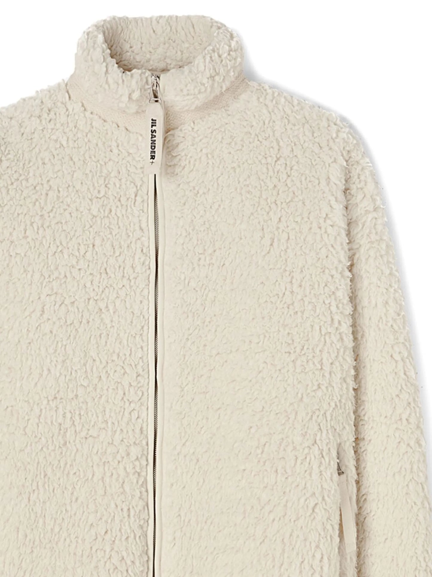 faux-shearling zipped cardigan