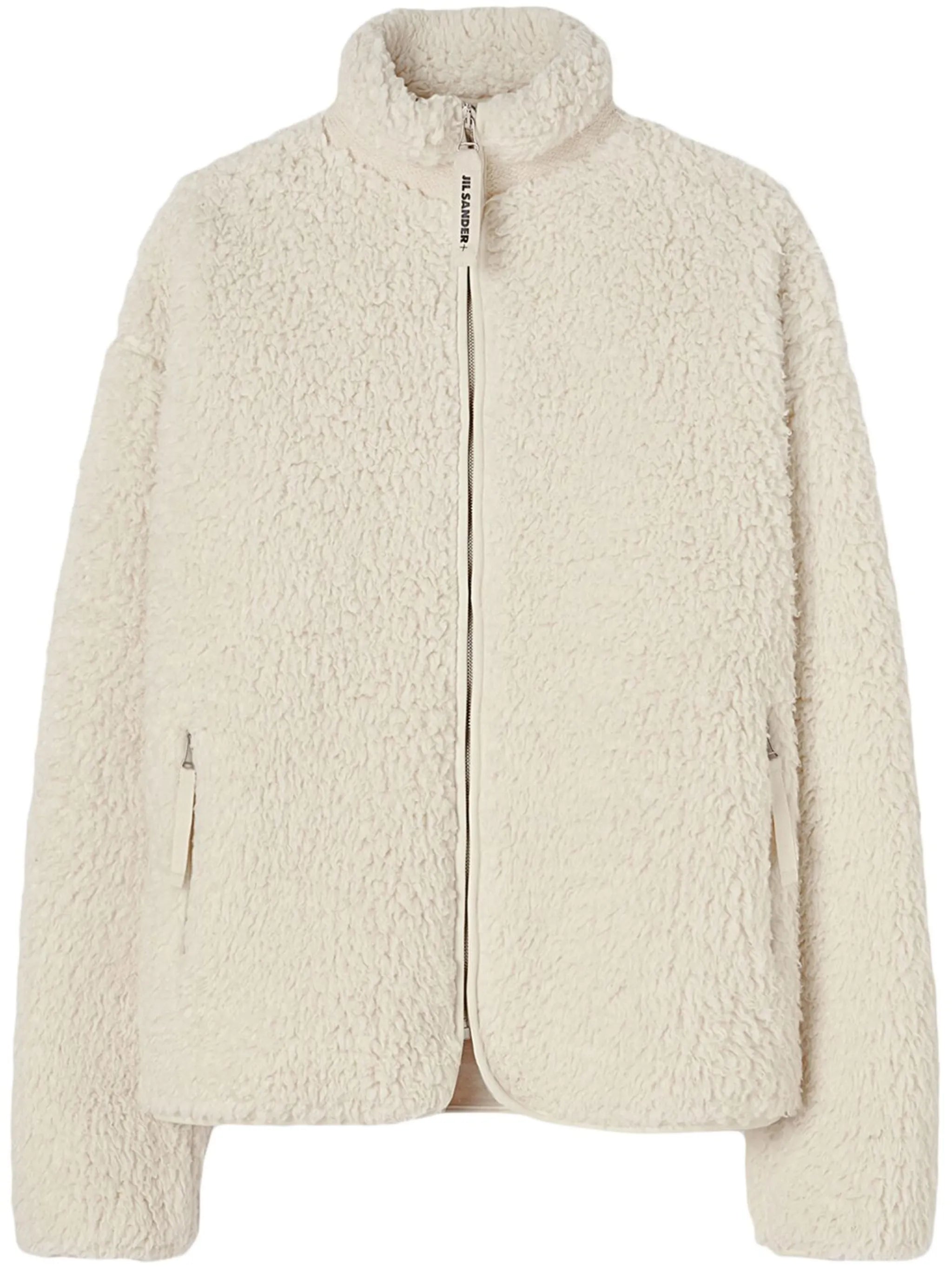 faux-shearling zipped cardigan