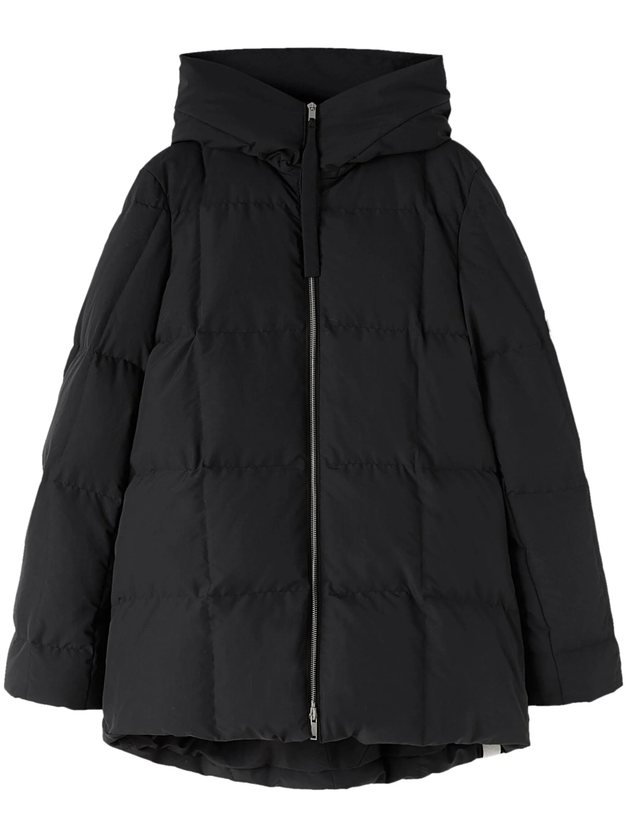 hooded quilted down jacket
