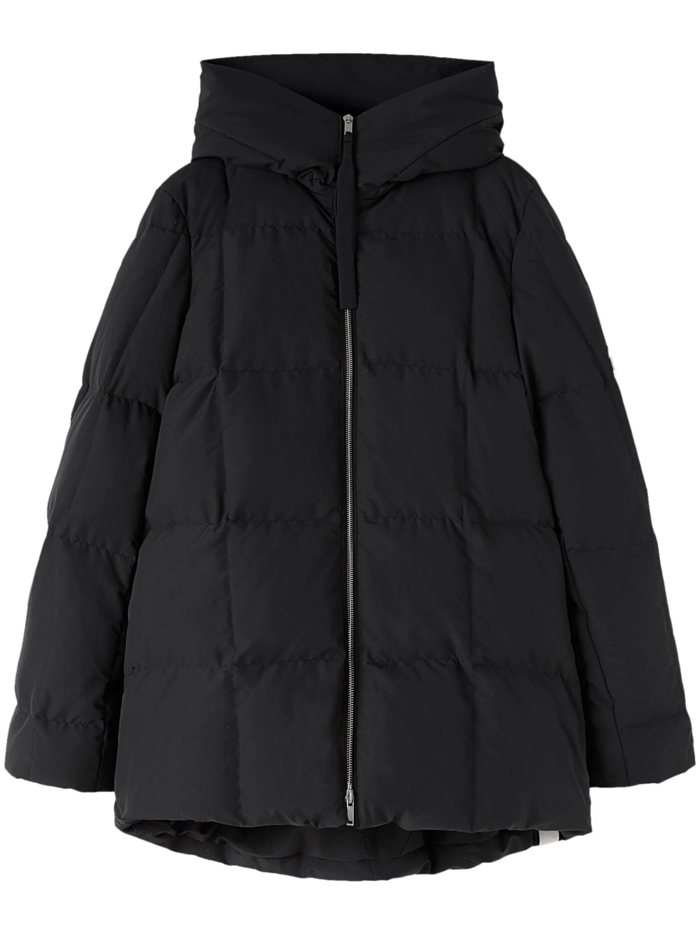 hooded quilted down jacket