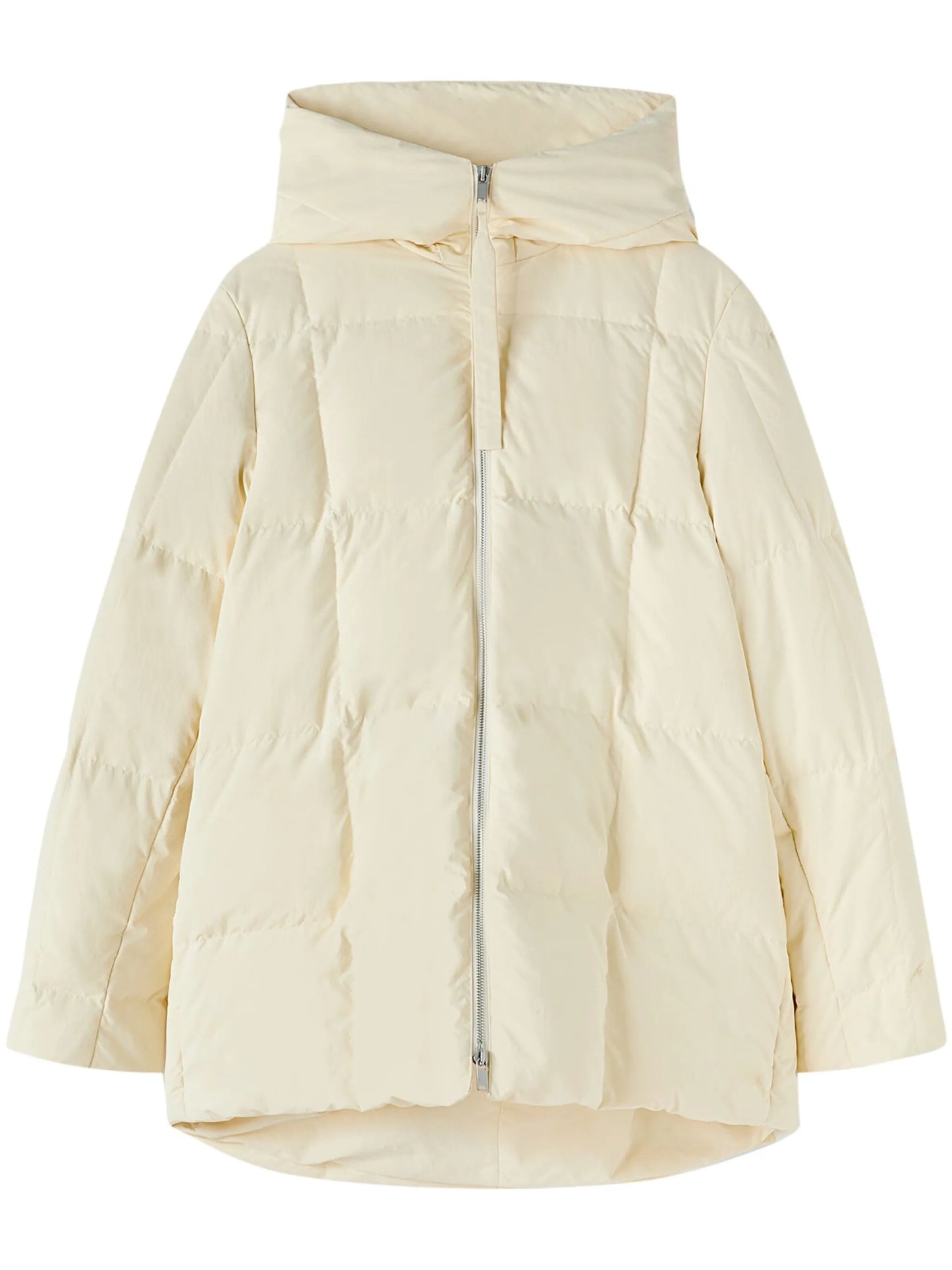 hooded quilted down jacket