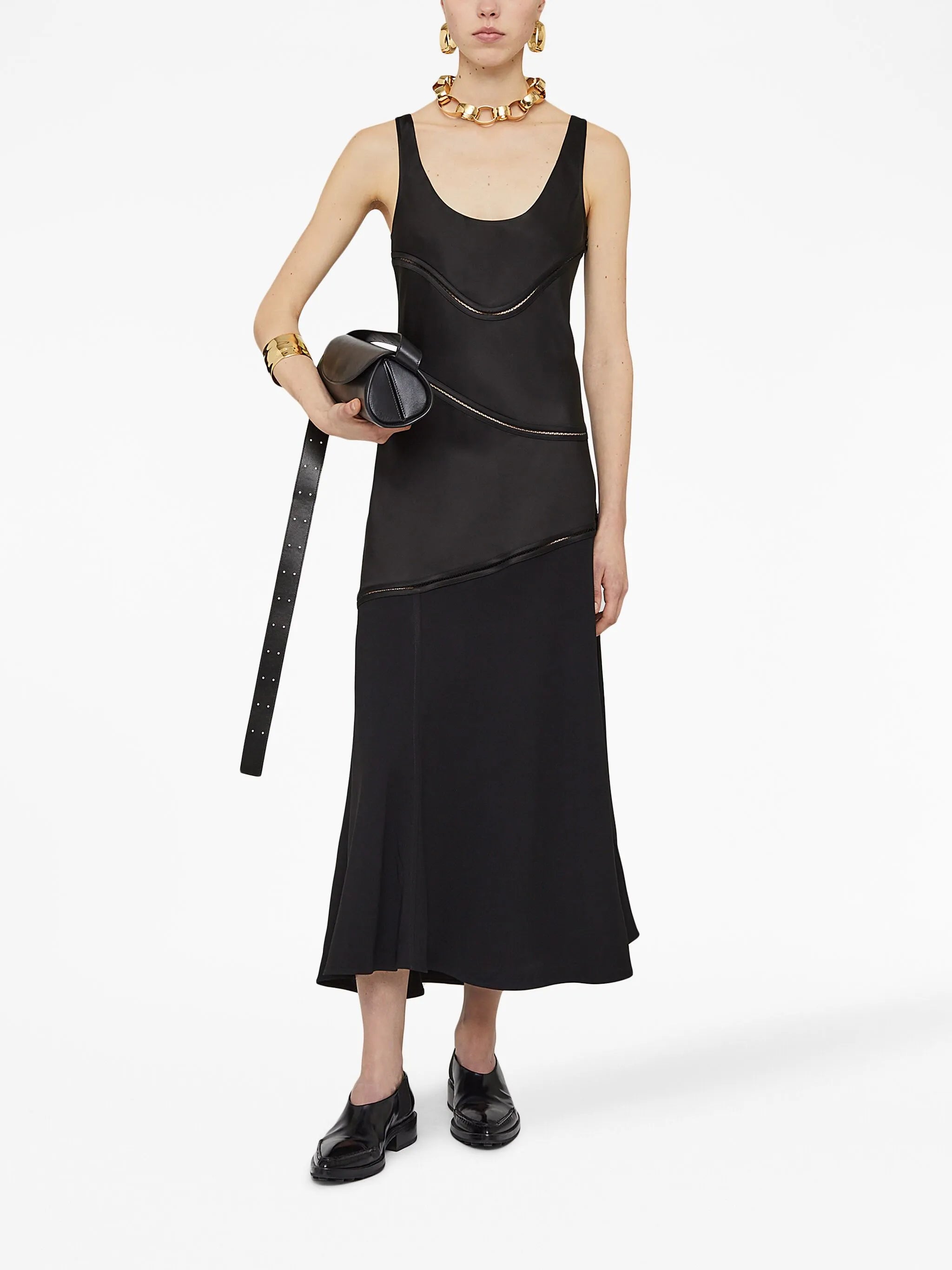 panelled sleeveless dress