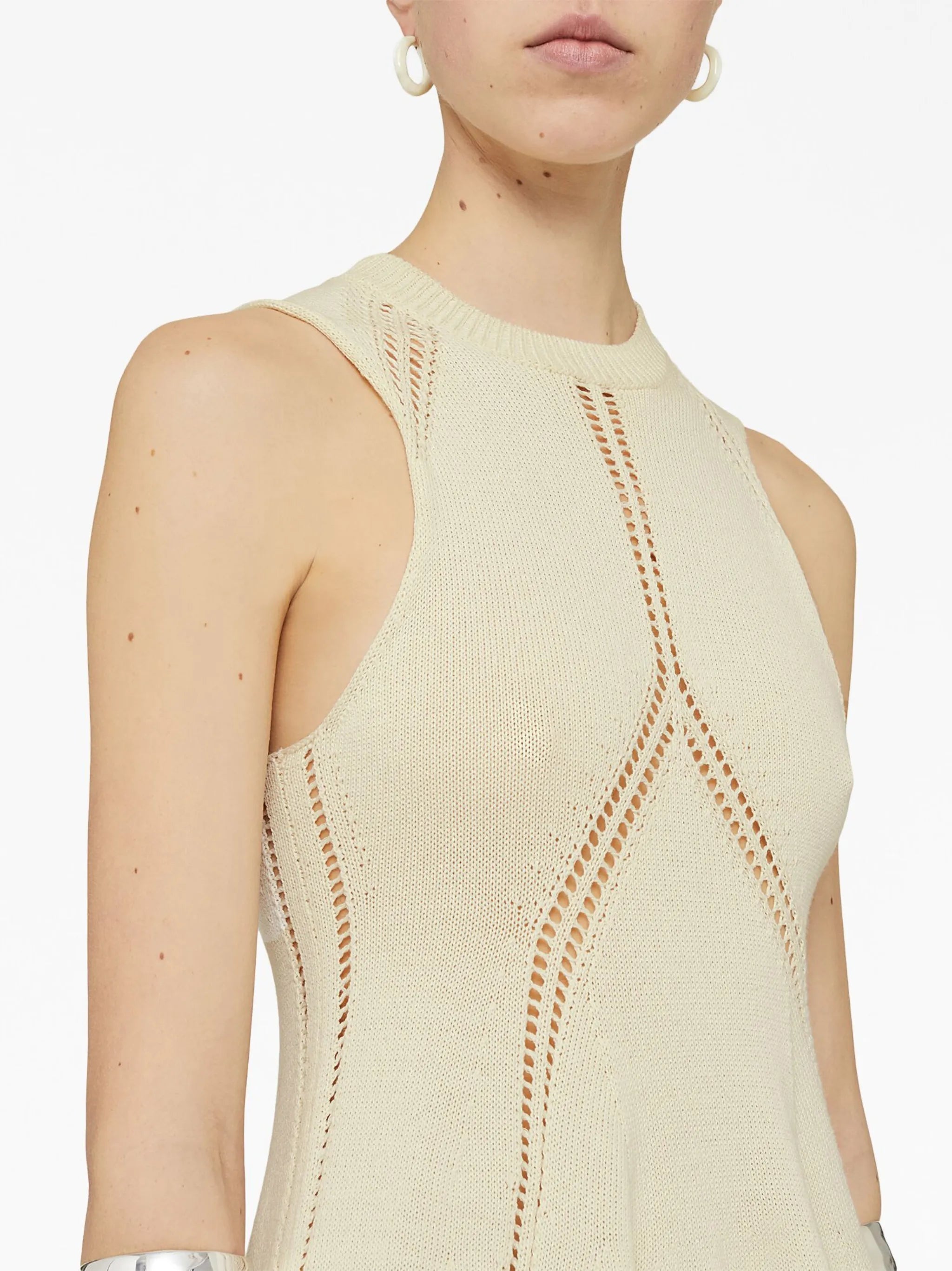 cut-out sleeveless midi dress