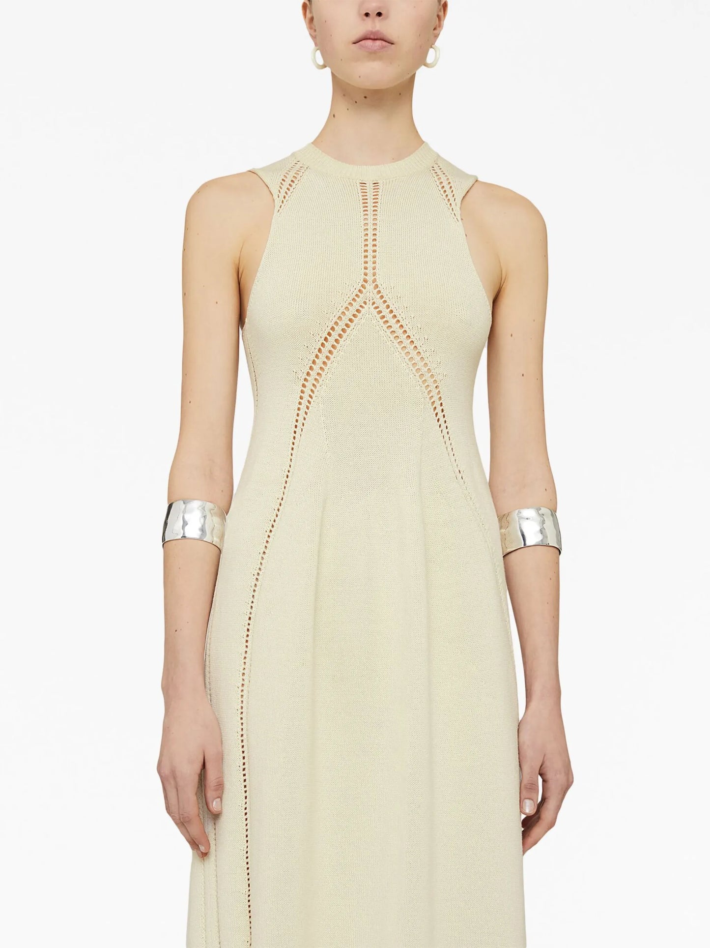 cut-out sleeveless midi dress