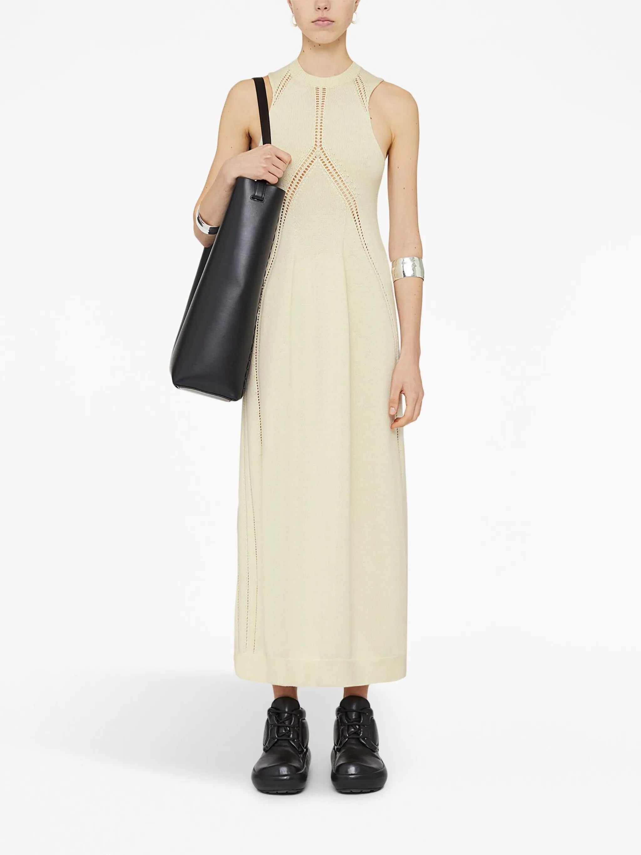 cut-out sleeveless midi dress