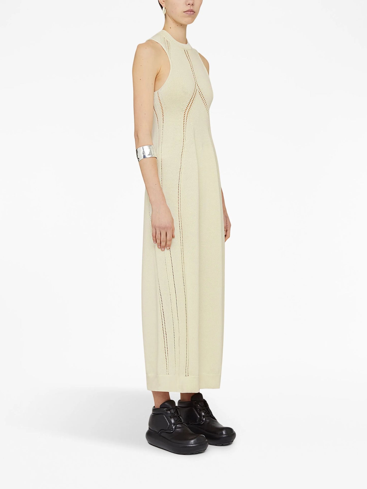 cut-out sleeveless midi dress