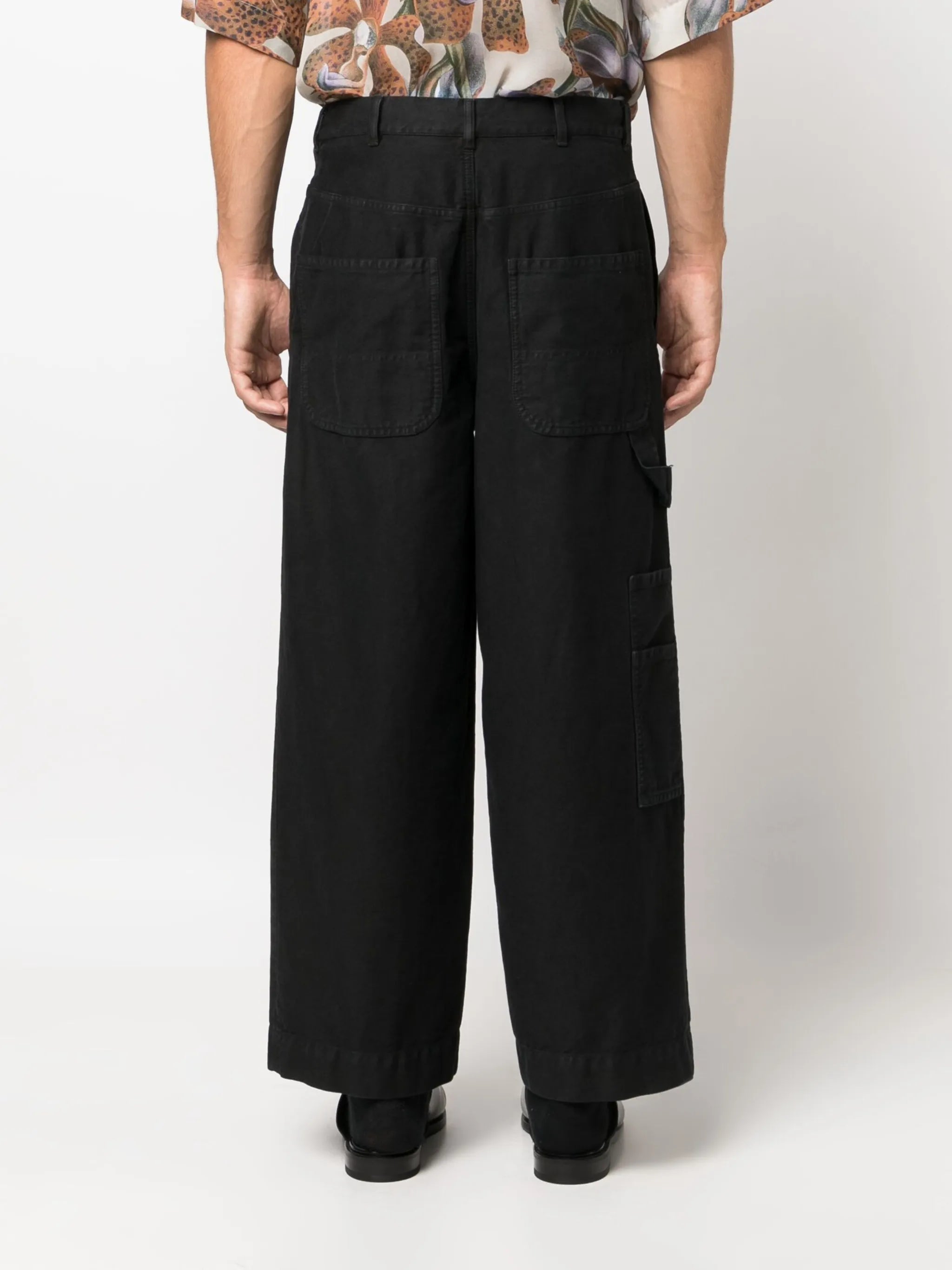 low-rise wide-leg trousers