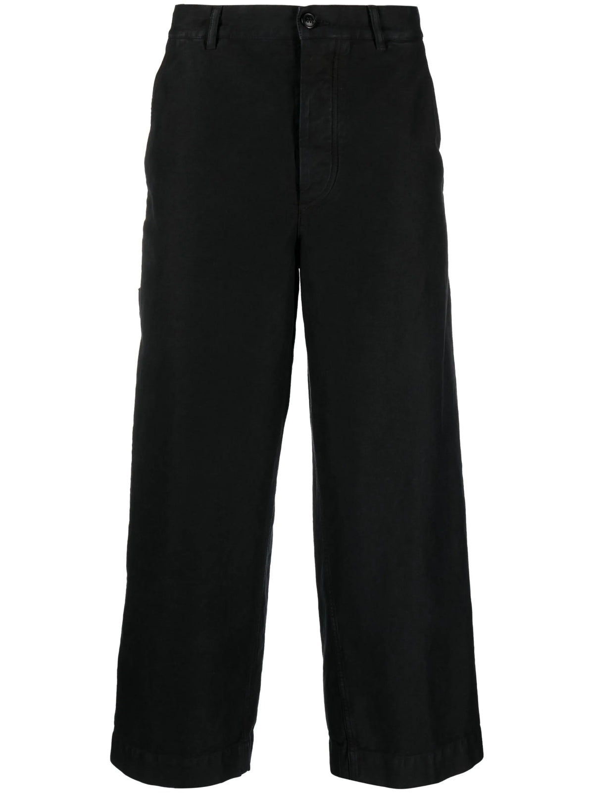 relaxed-fit cotton trousers