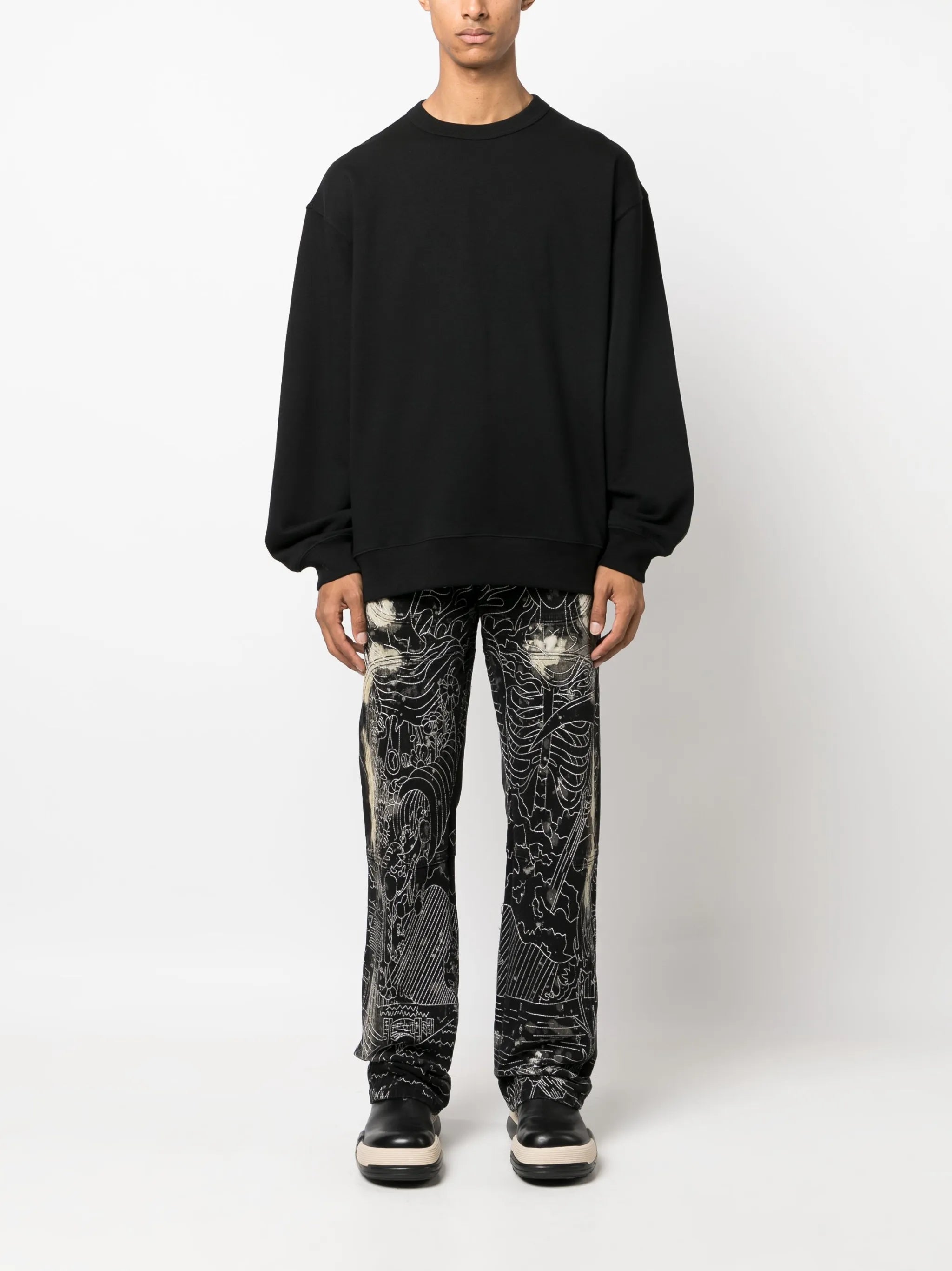 crew-neck cotton sweatshirt