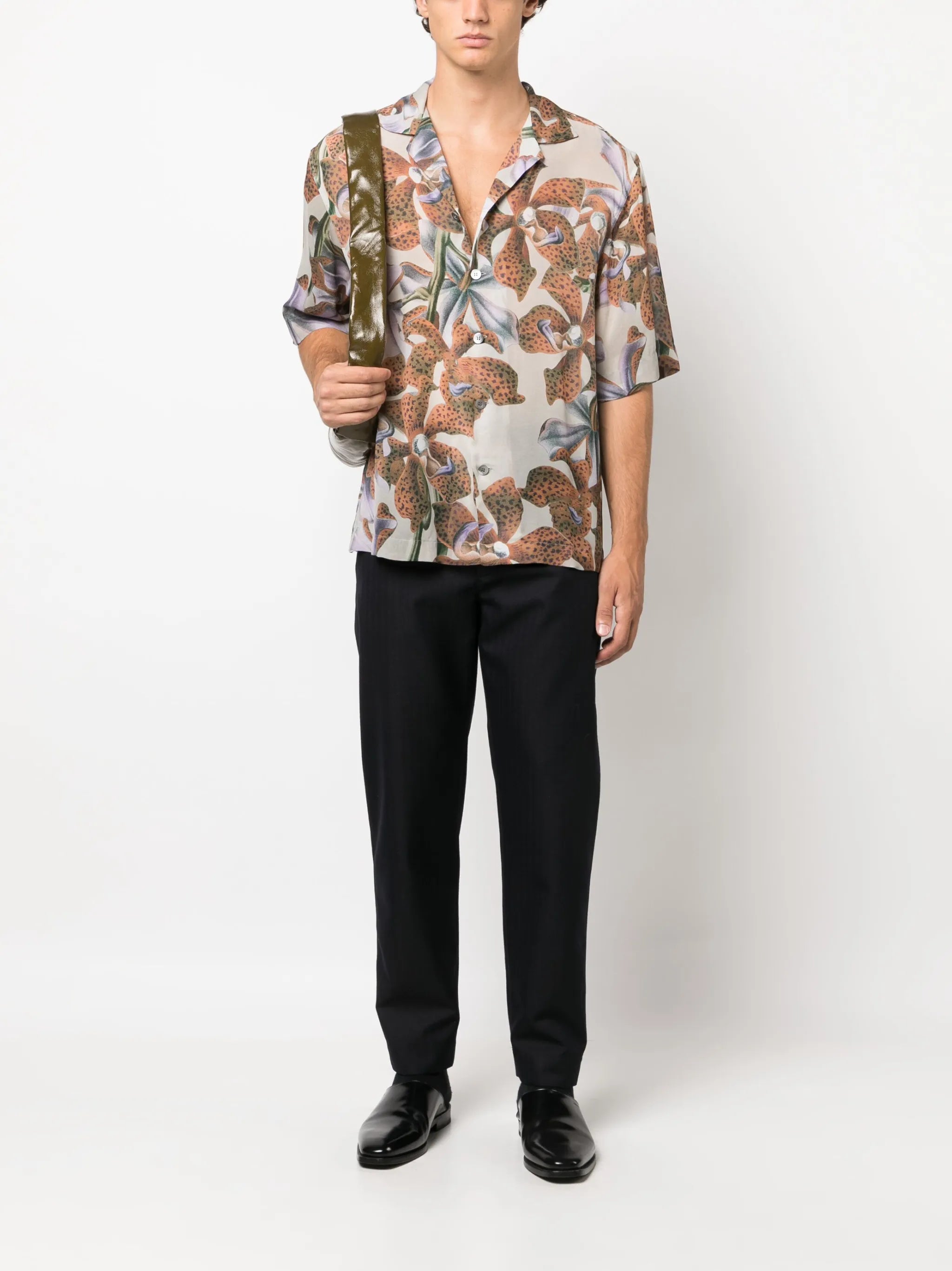Cassi floral-print short-sleeve shirt