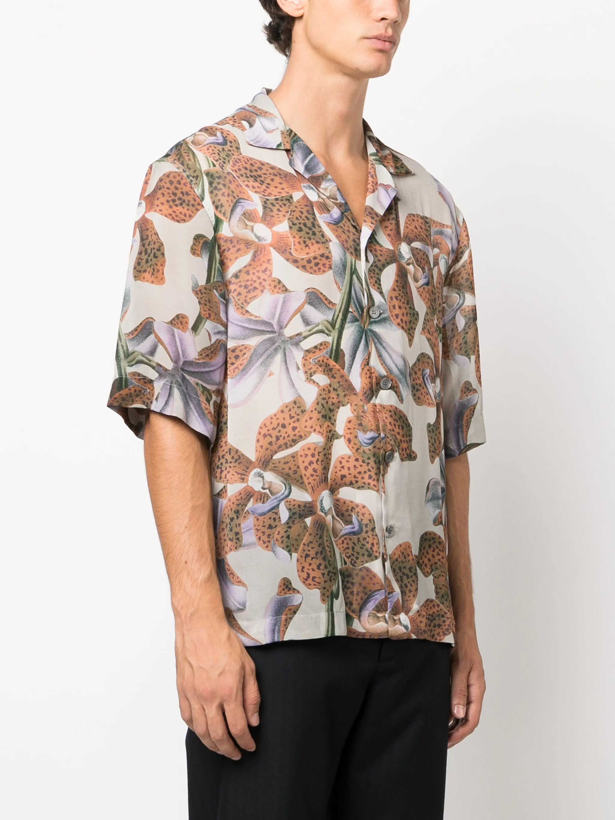 Cassi floral-print short-sleeve shirt
