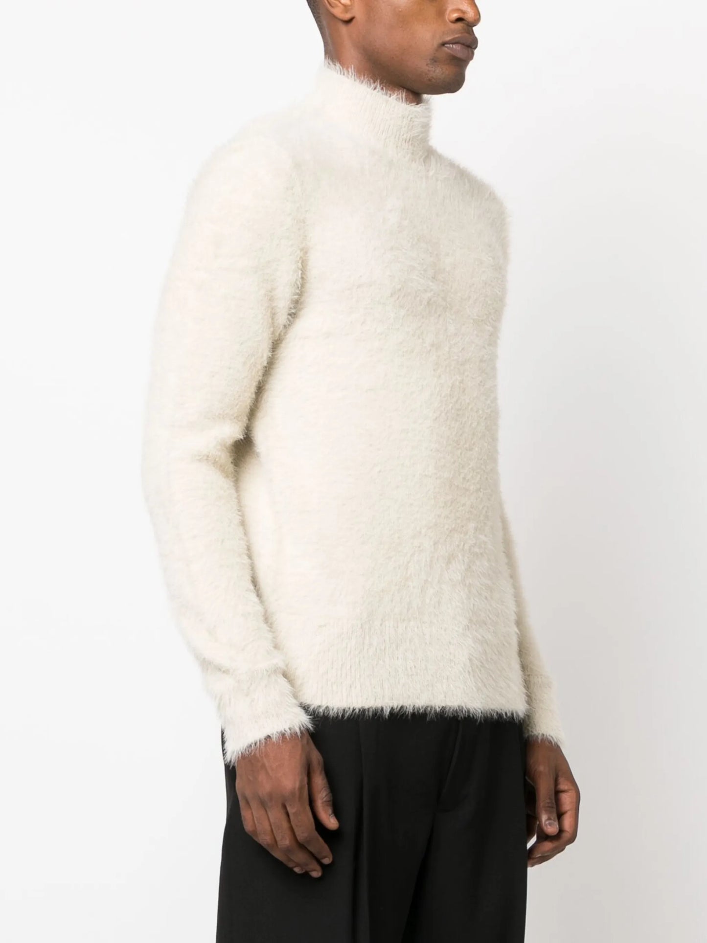funnel-neck long-sleeve jumper