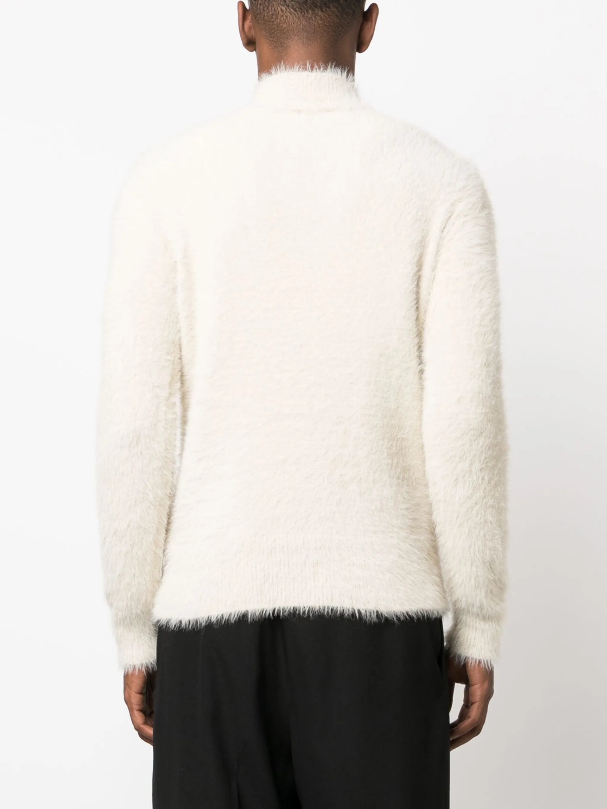 funnel-neck long-sleeve jumper