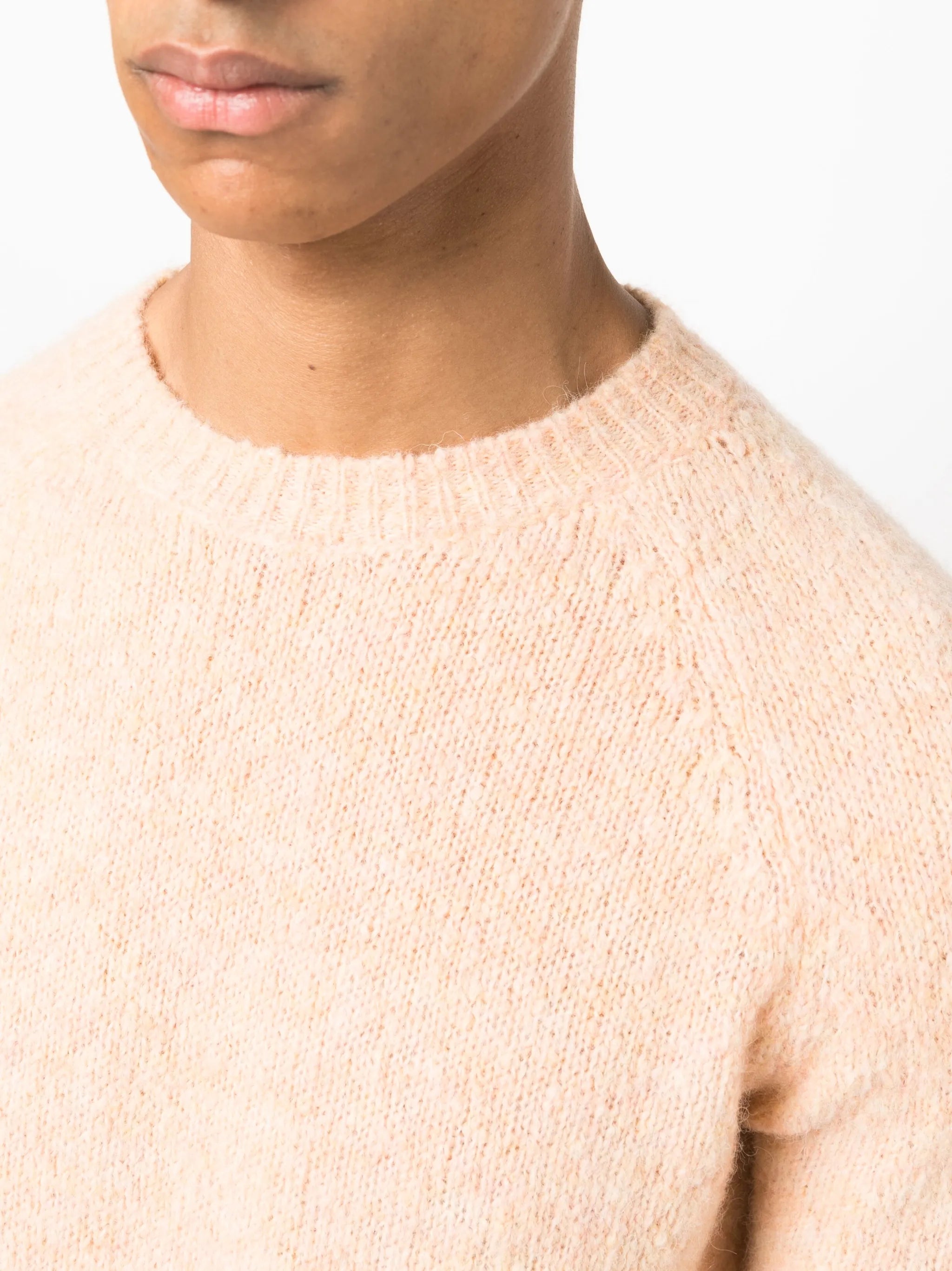 alpaca wool-blend crew neck jumper