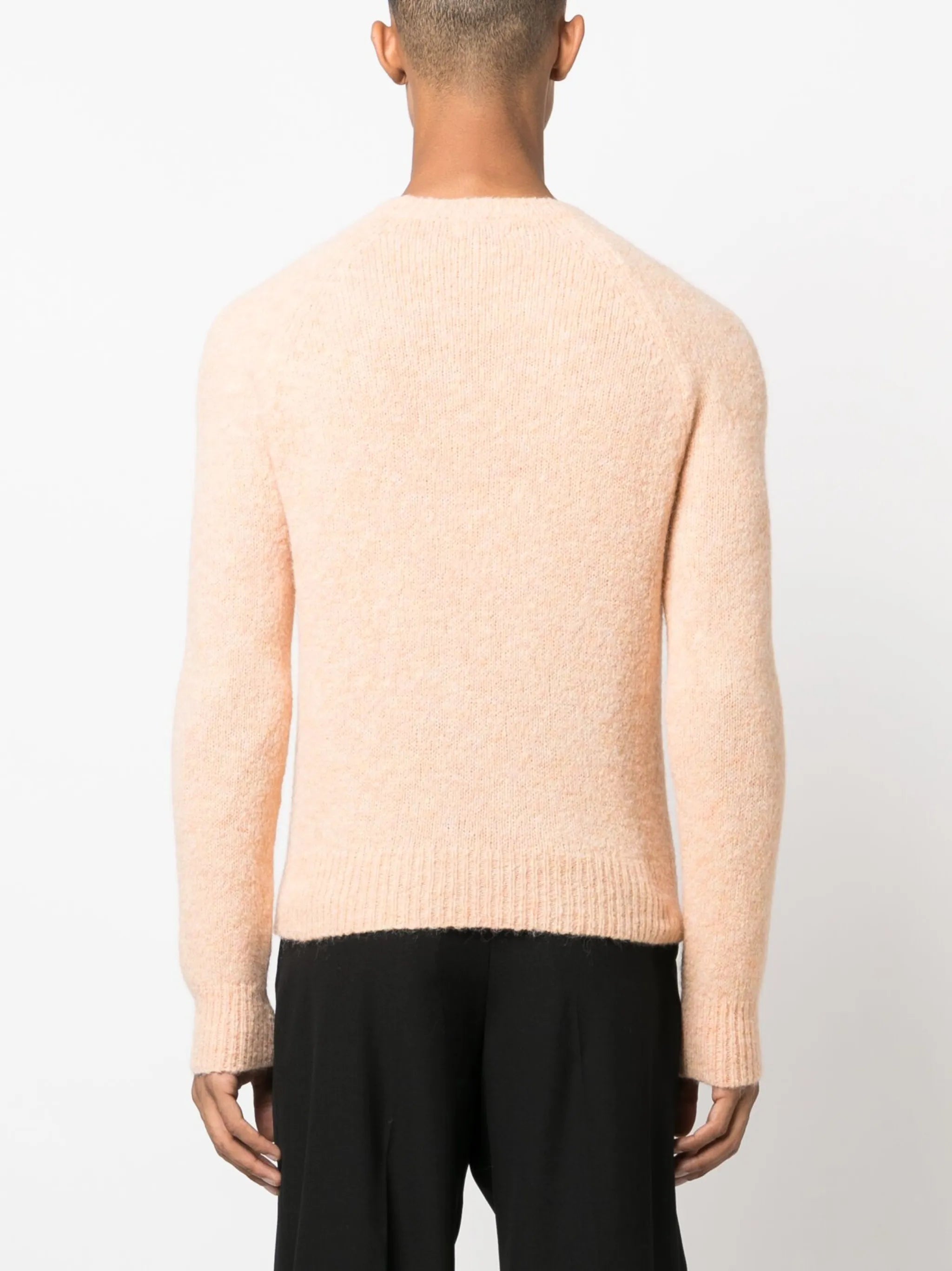 alpaca wool-blend crew neck jumper