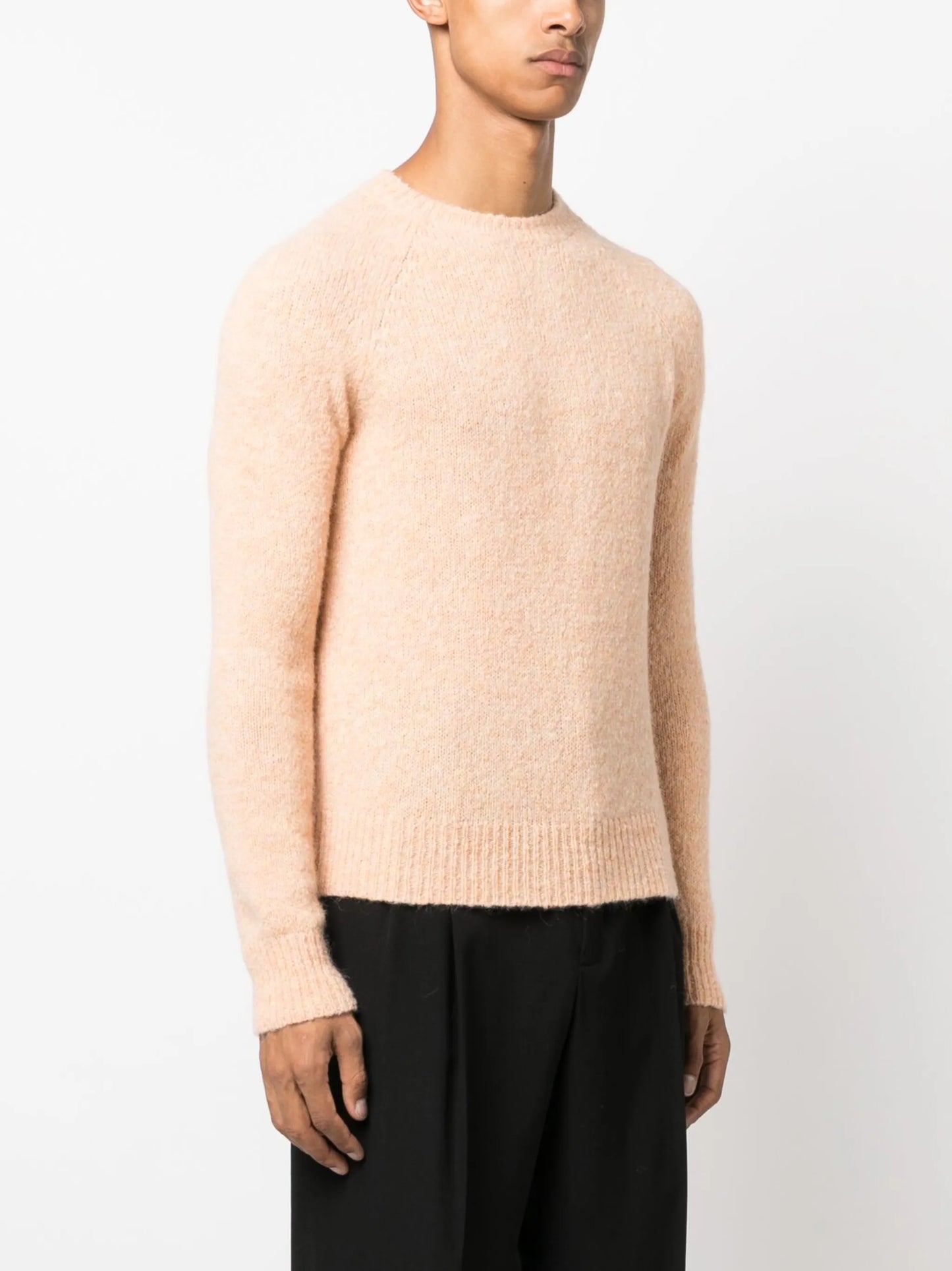 alpaca wool-blend crew neck jumper