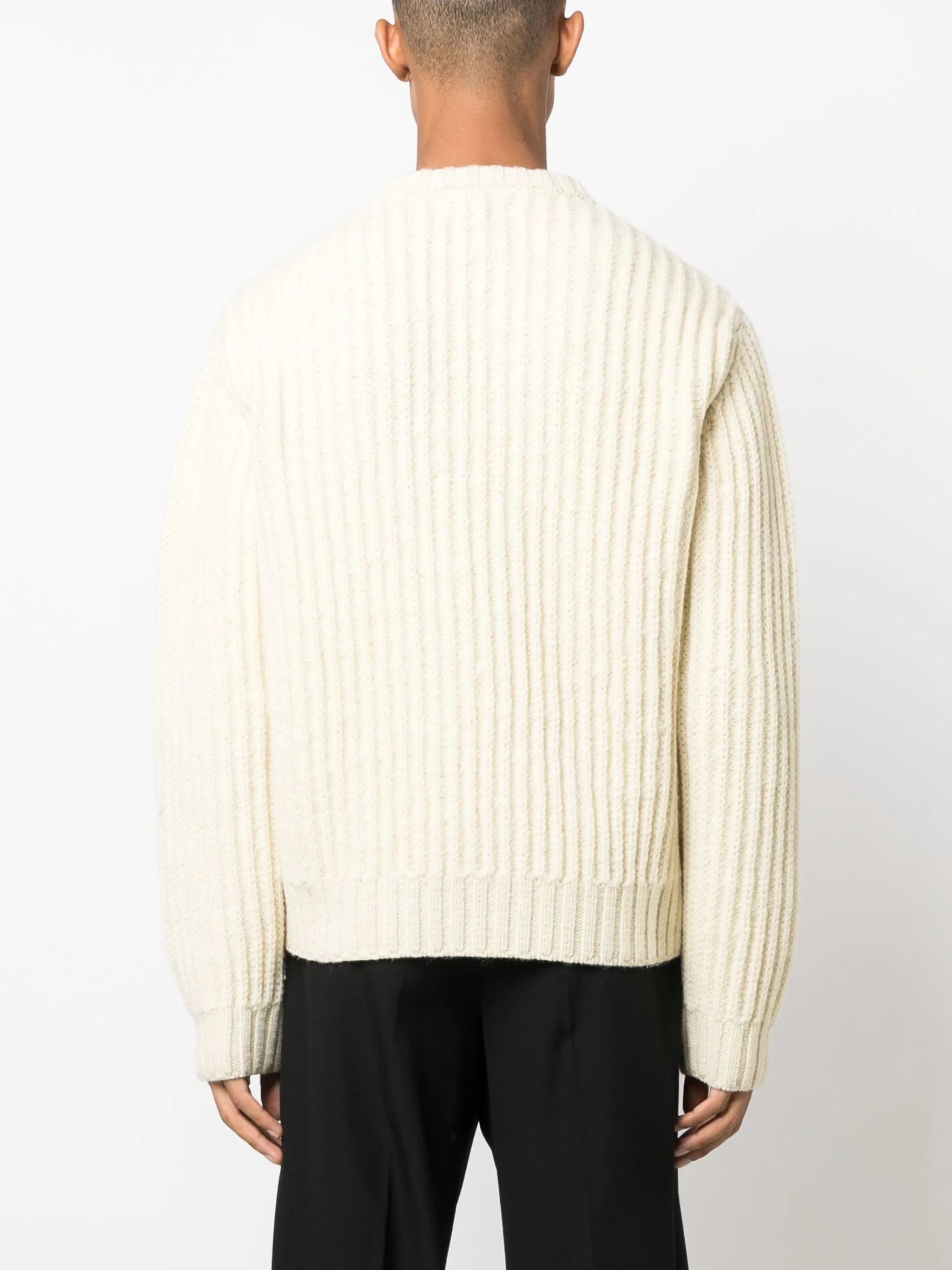 cable-knit wool jumper