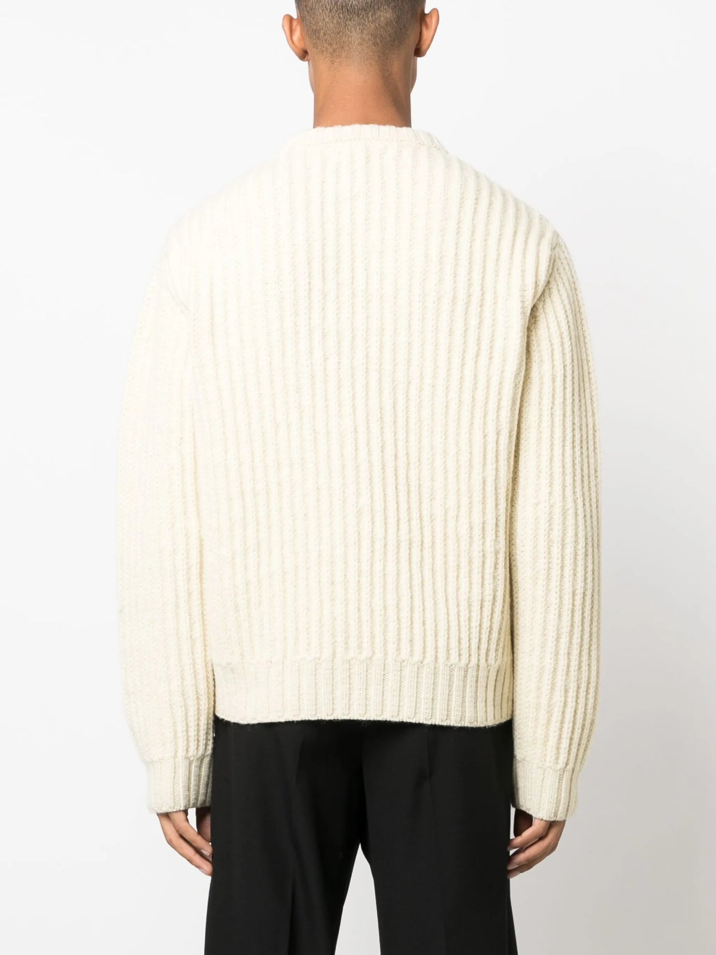 cable-knit wool jumper