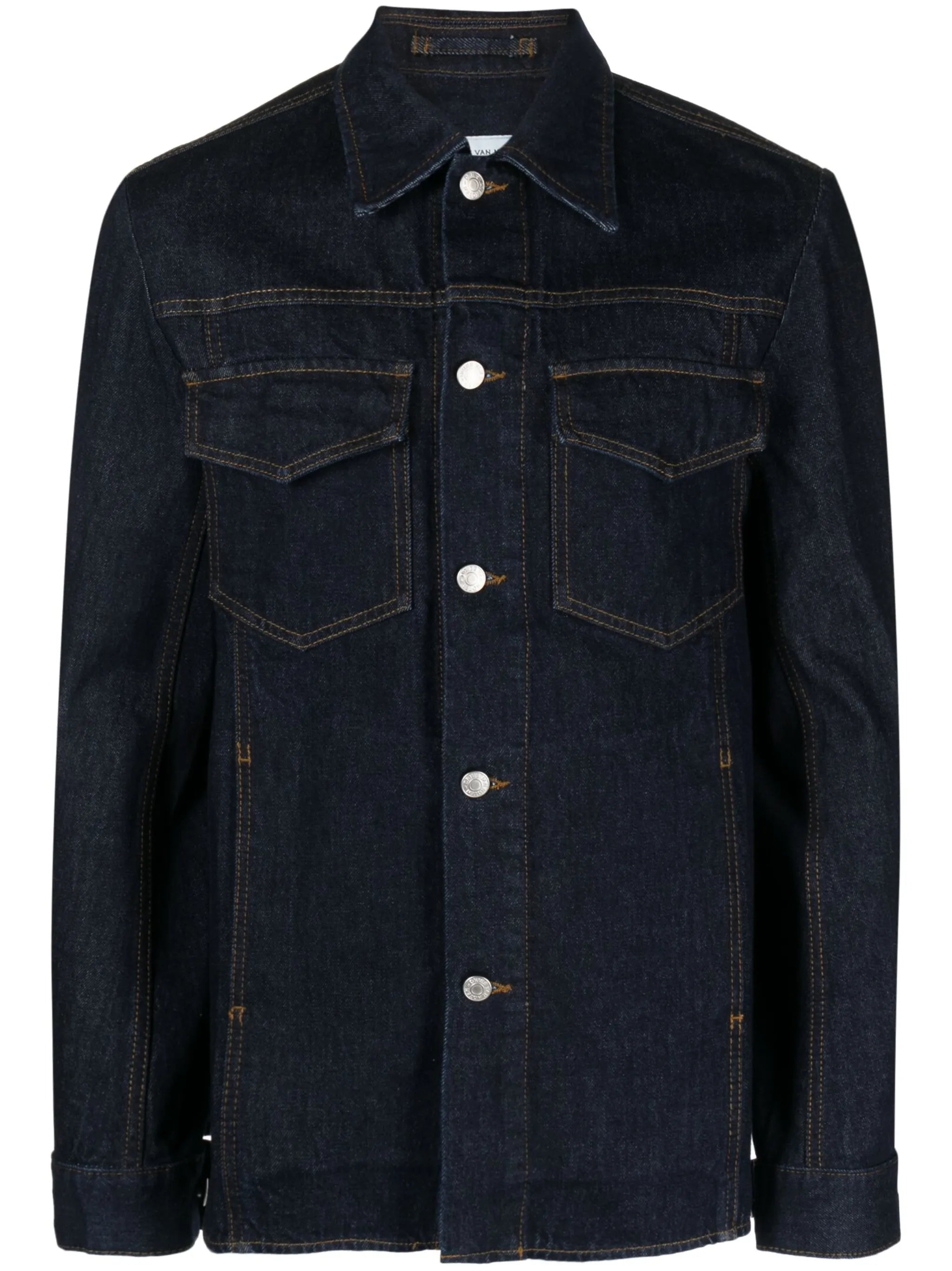 button-fastening long-sleeve jacket