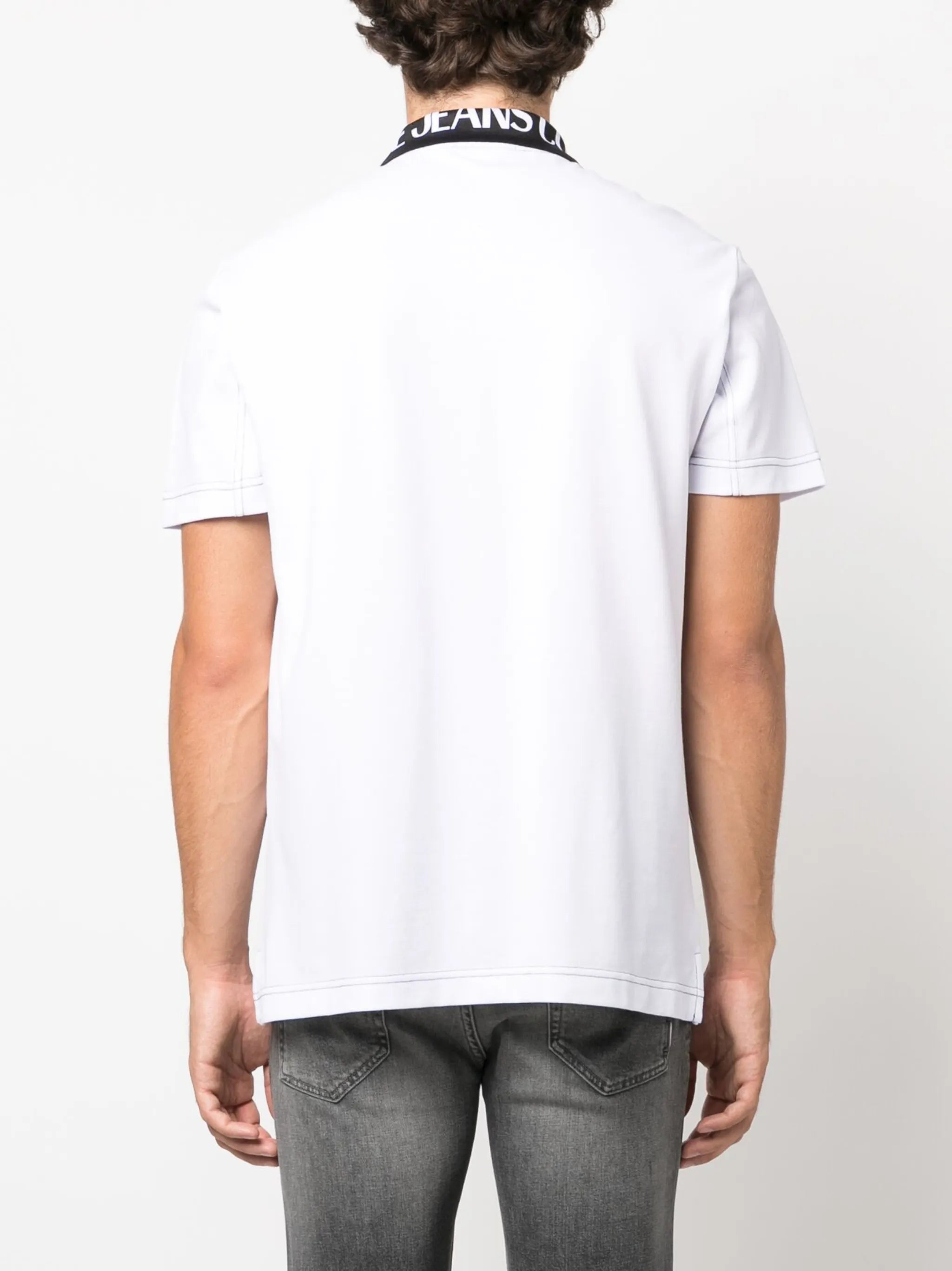 logo-collar short-sleeve polo shirt