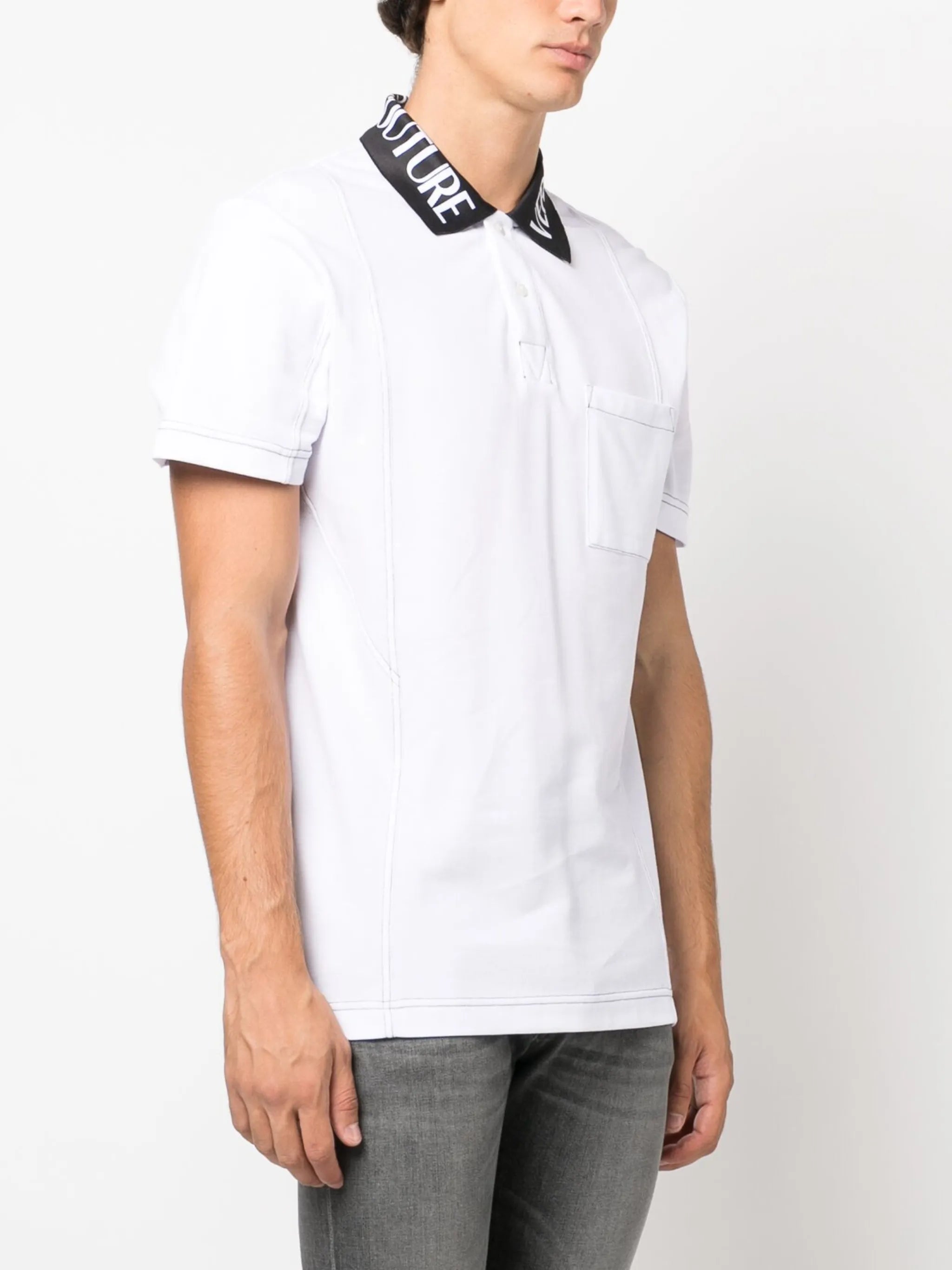 logo-collar short-sleeve polo shirt