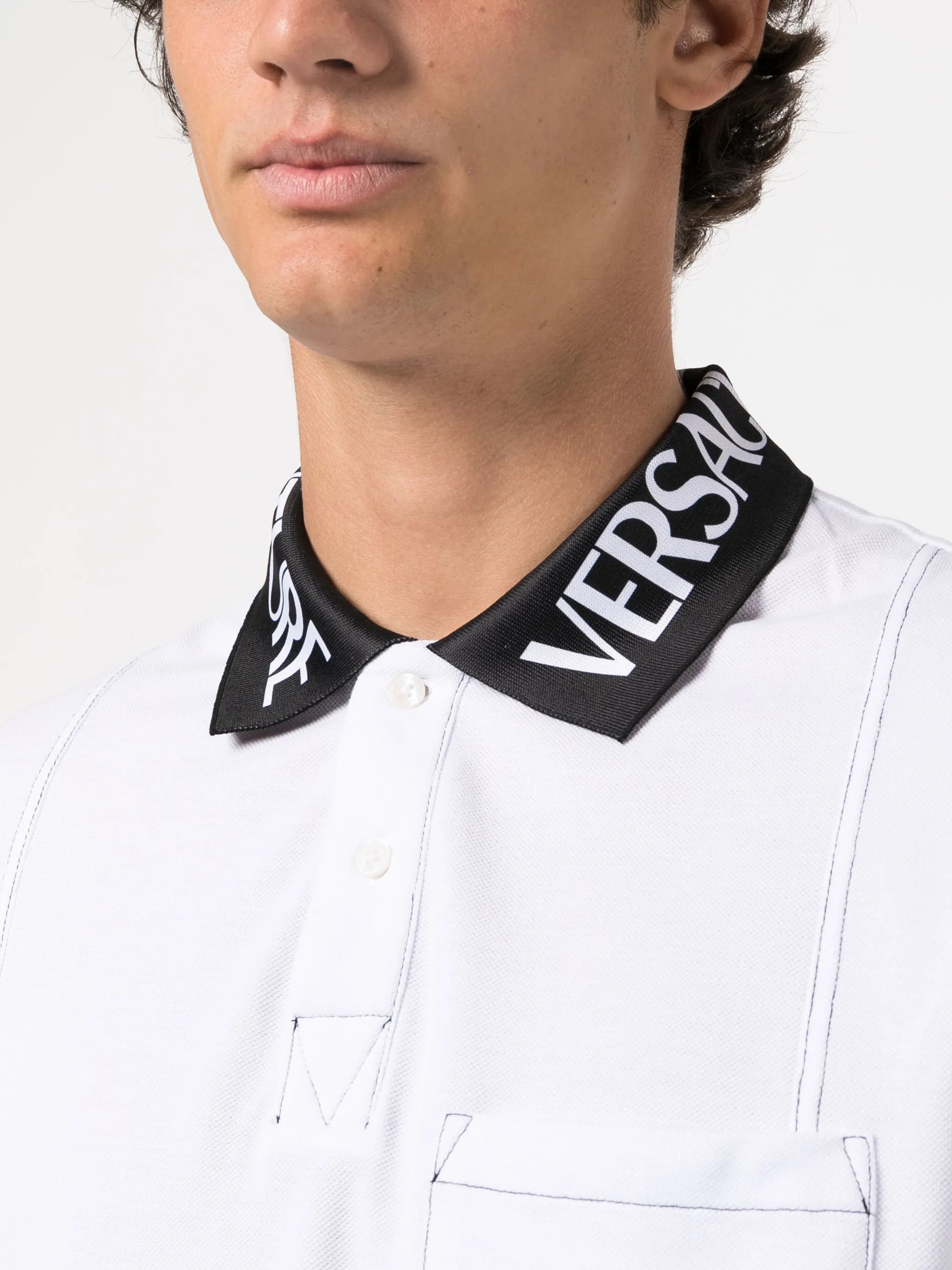 logo-collar short-sleeve polo shirt