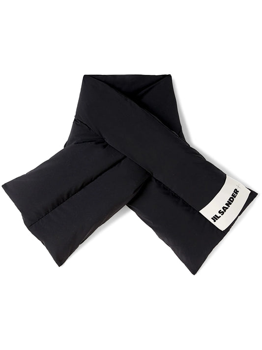 logo-patch padded scarf