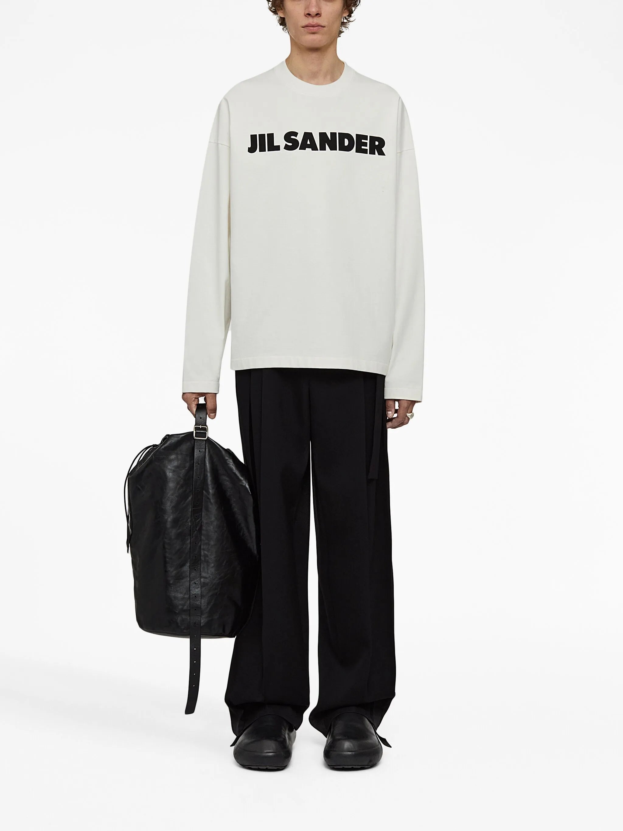 logo-print long-sleeve top